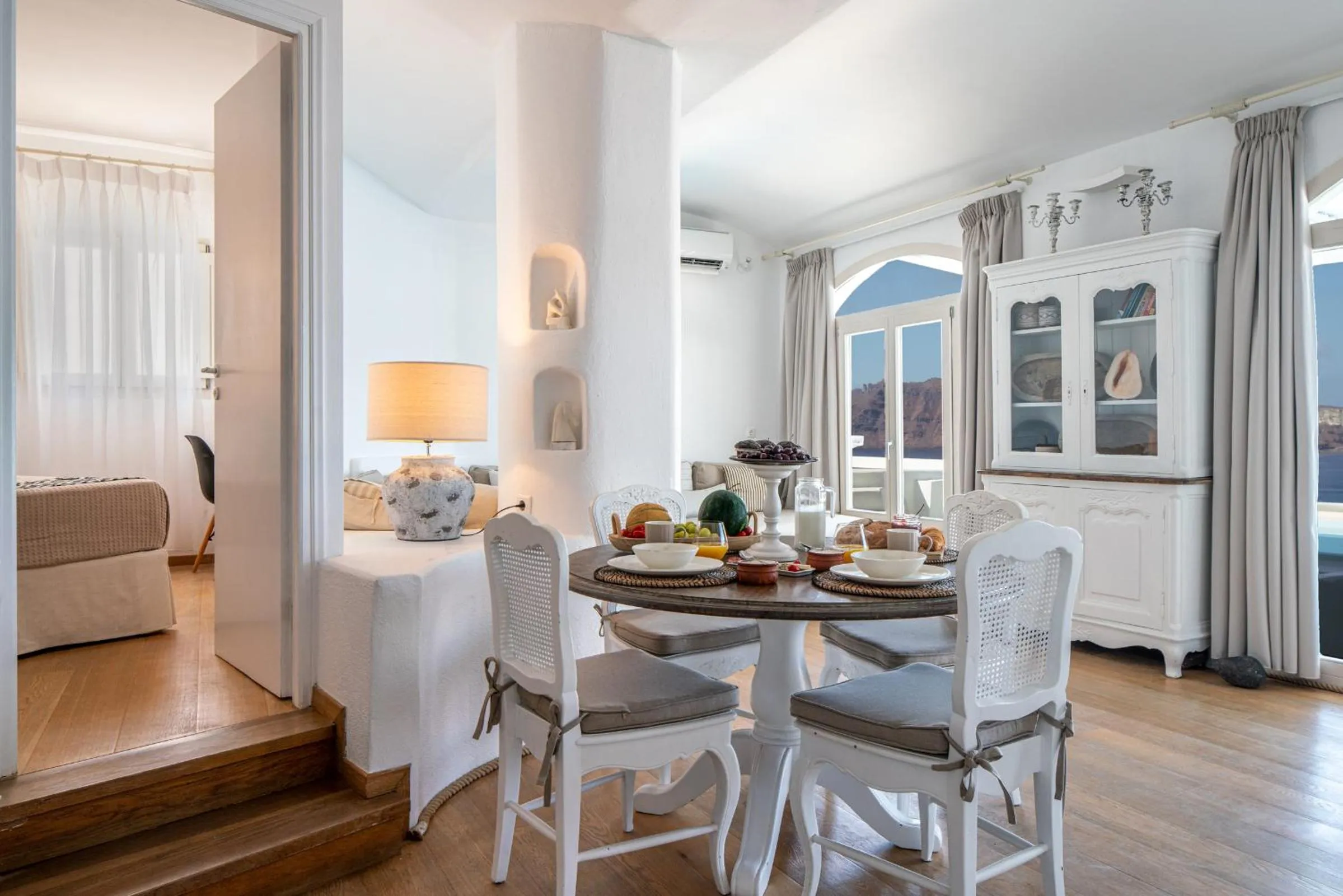 Living room in Ode Villa Oia Caldera & Sunset View