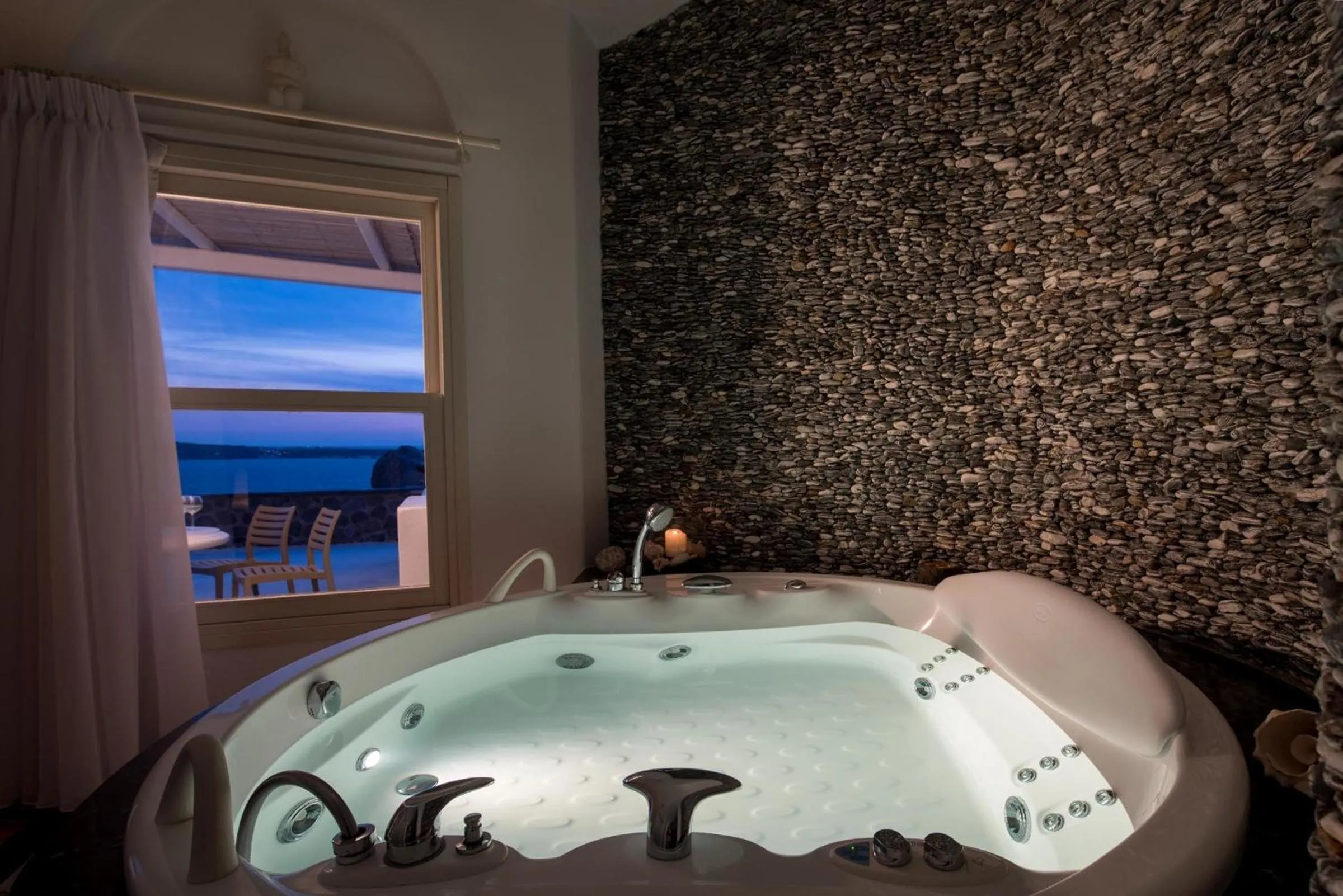 Decorative detail in Ode Villa Oia Caldera & Sunset View