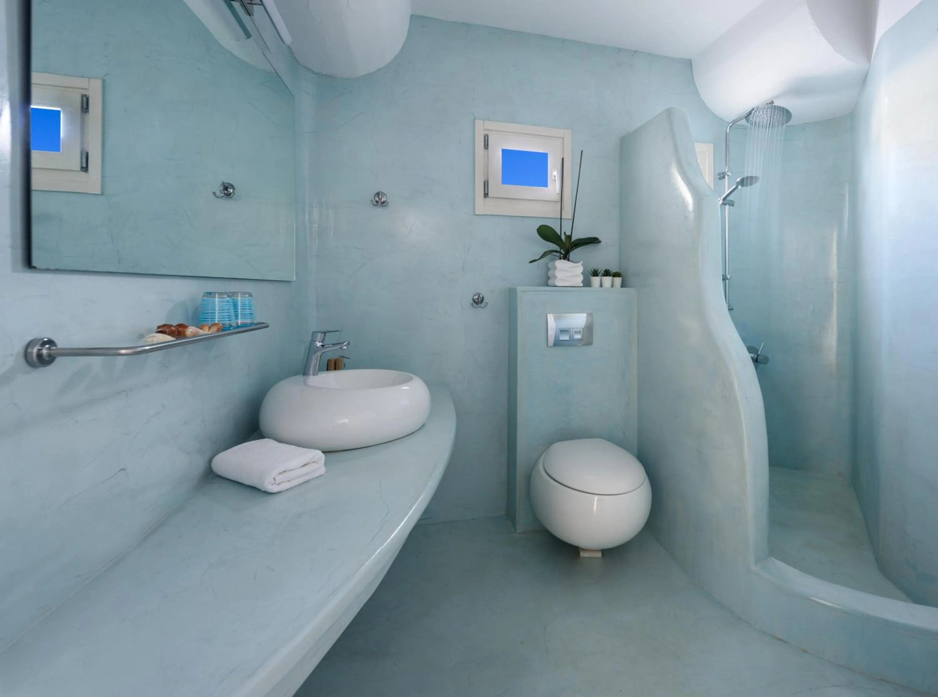 Toilet in Ode Villa Oia Caldera & Sunset View