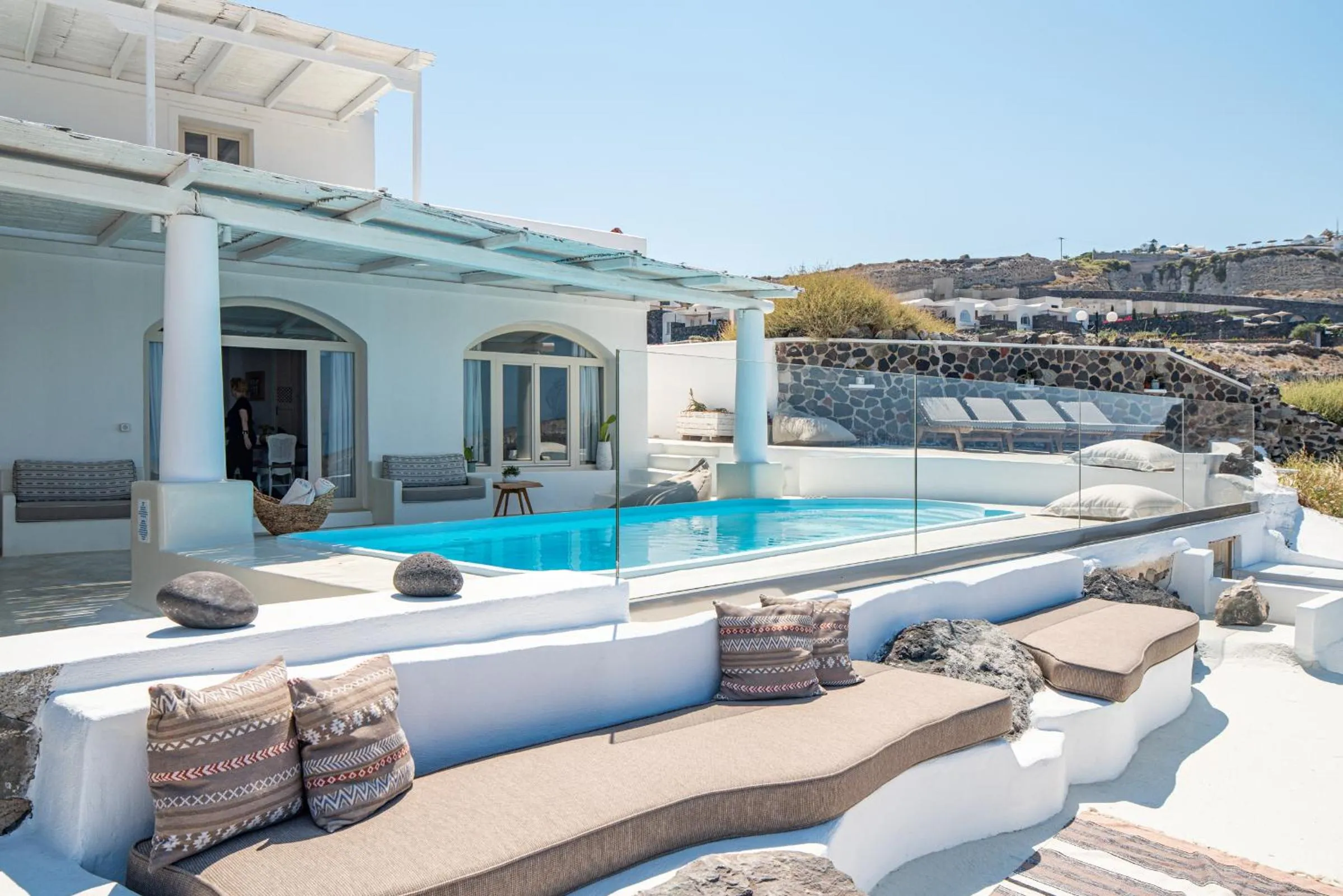 TV and multimedia in Ode Villa Oia Caldera & Sunset View