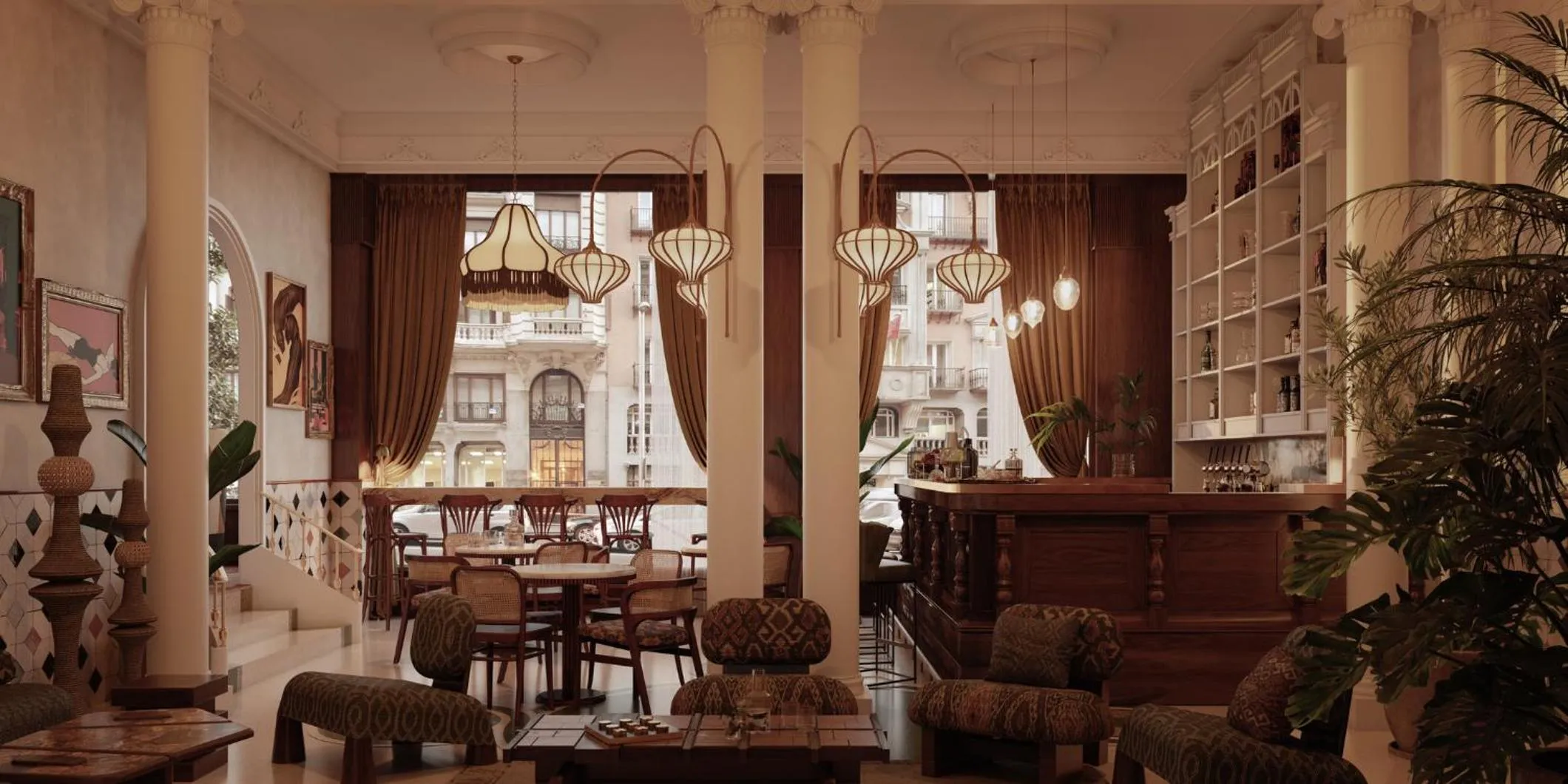 Lobby or reception in Nômade Temple Madrid