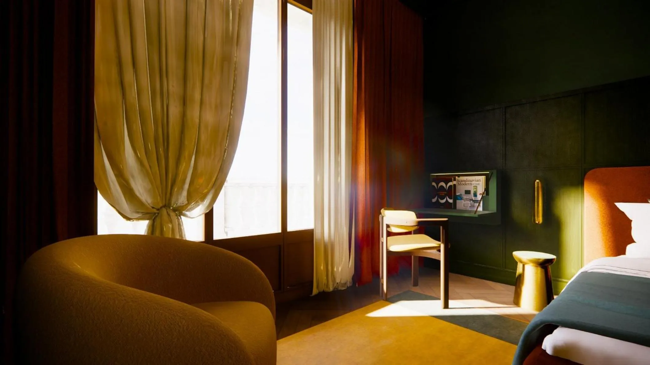 Property building, Bed in Nômade Temple Madrid