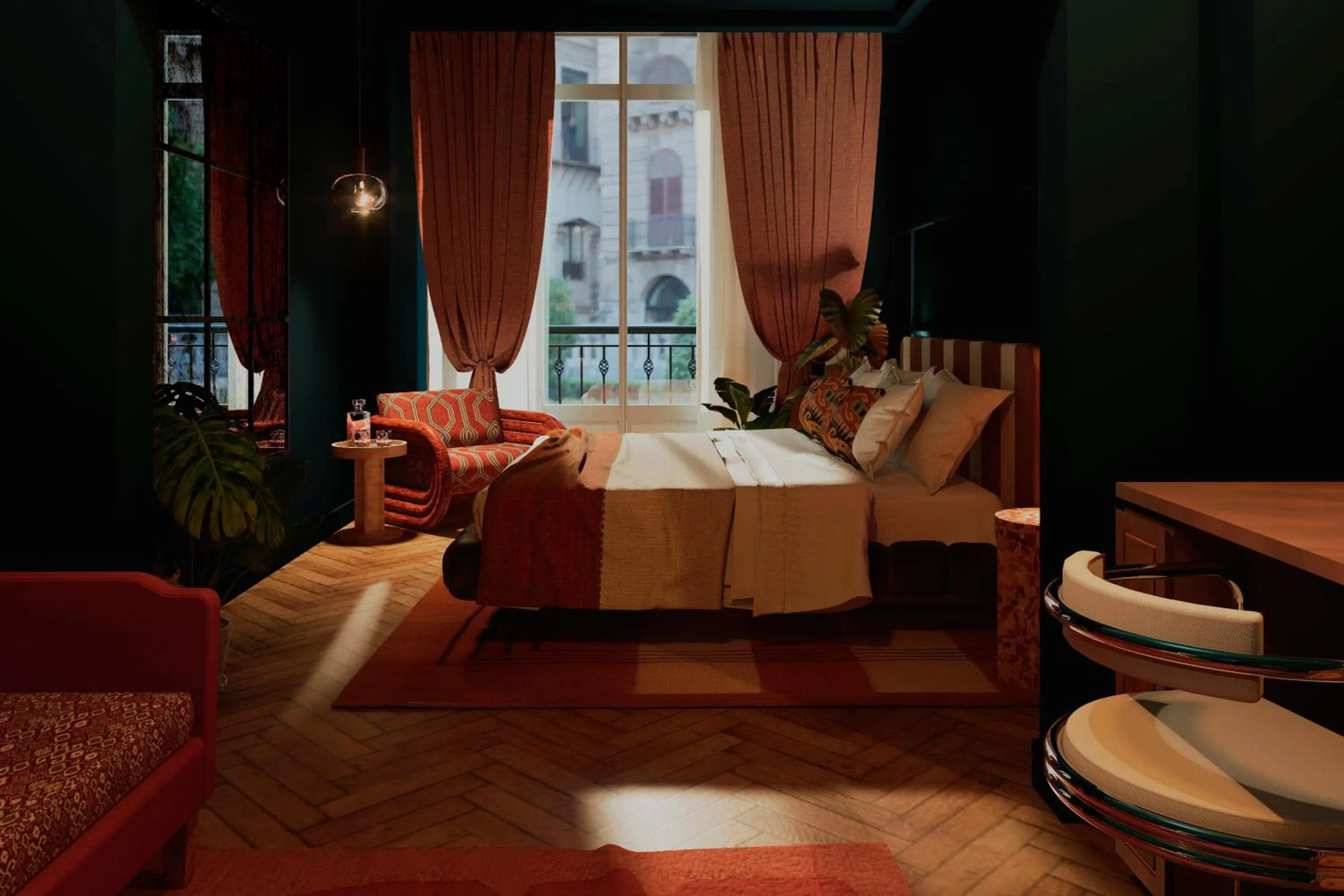Property building, Bed in Nômade Temple Madrid