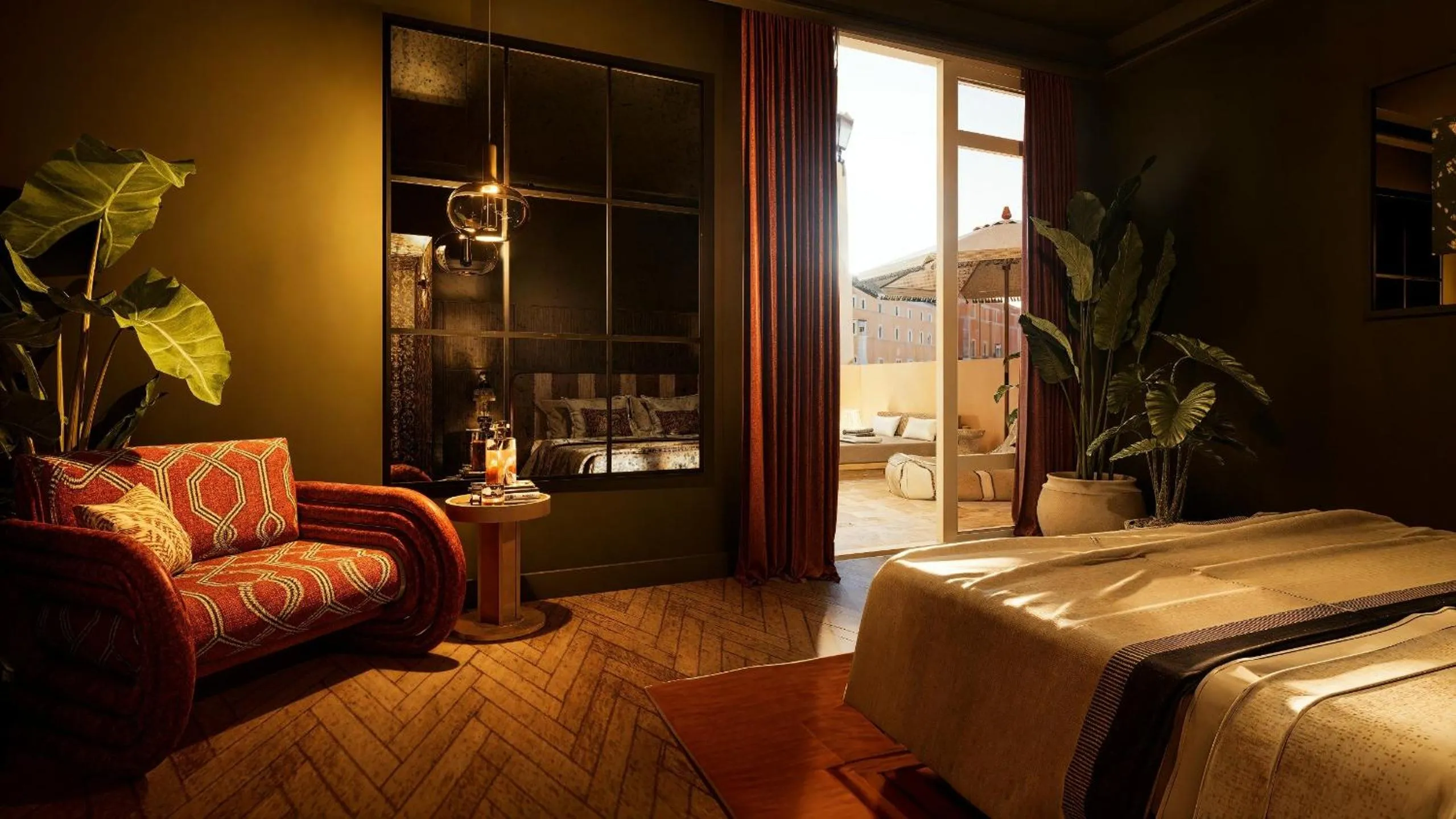 Property building, Bed in Nômade Temple Madrid