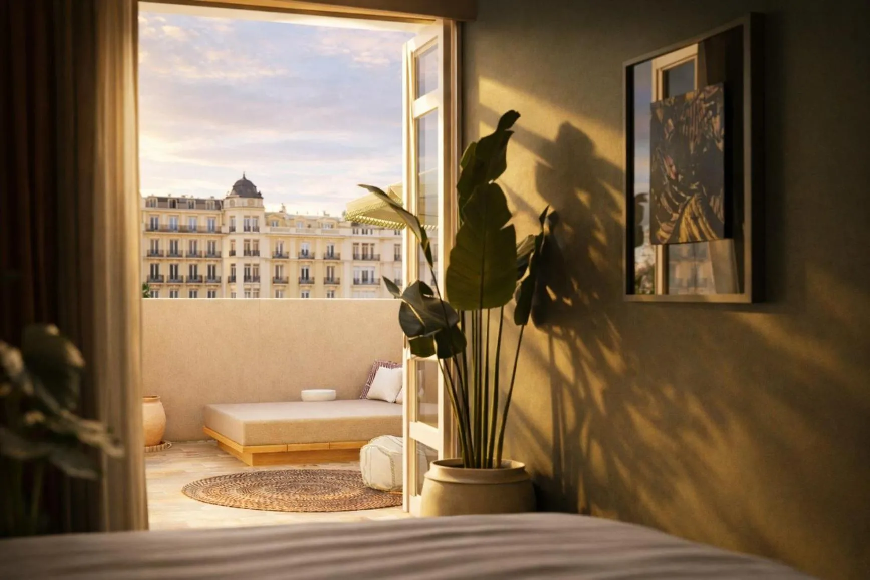 Photo of the whole room, Bed in Nômade Temple Madrid