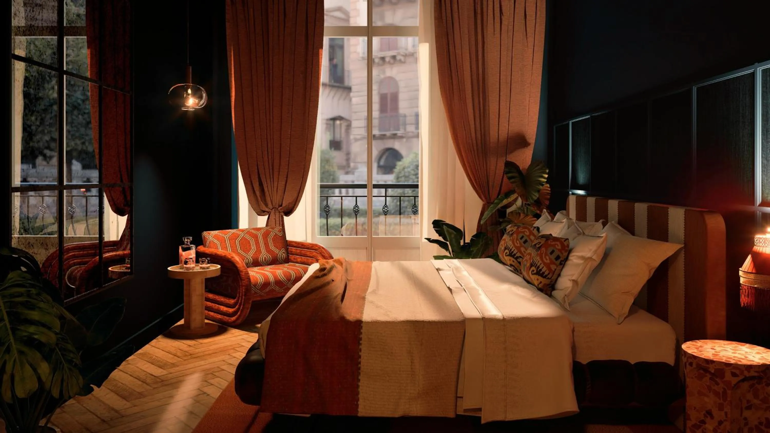 Photo of the whole room, Bed in Nômade Temple Madrid