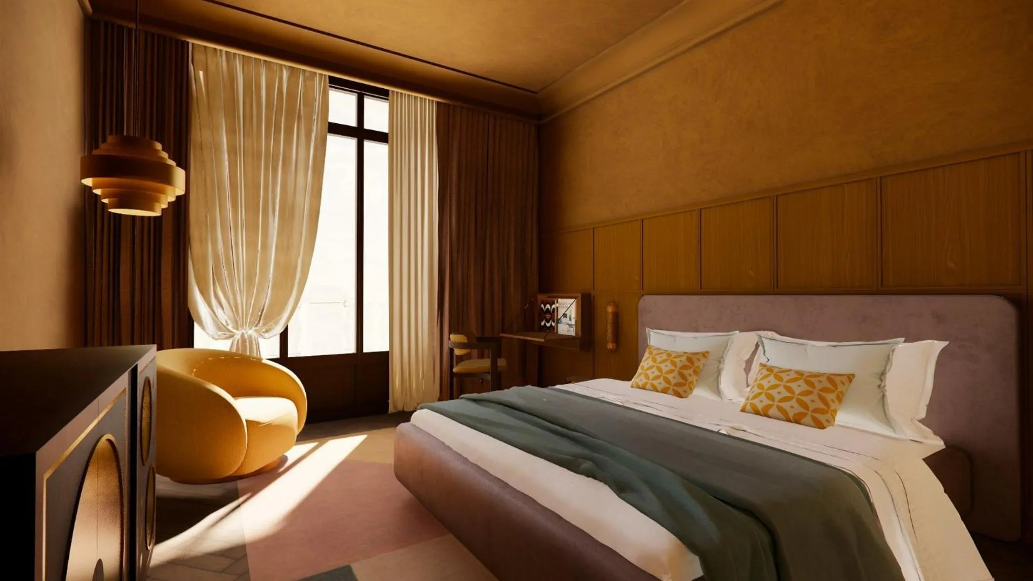 Property building, Bed in Nômade Temple Madrid