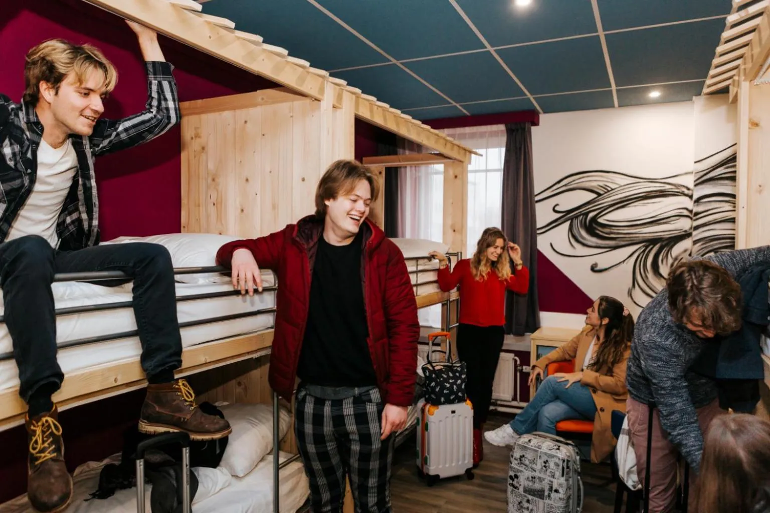 People in Amsterdam Teleport Hotel - Free Parking