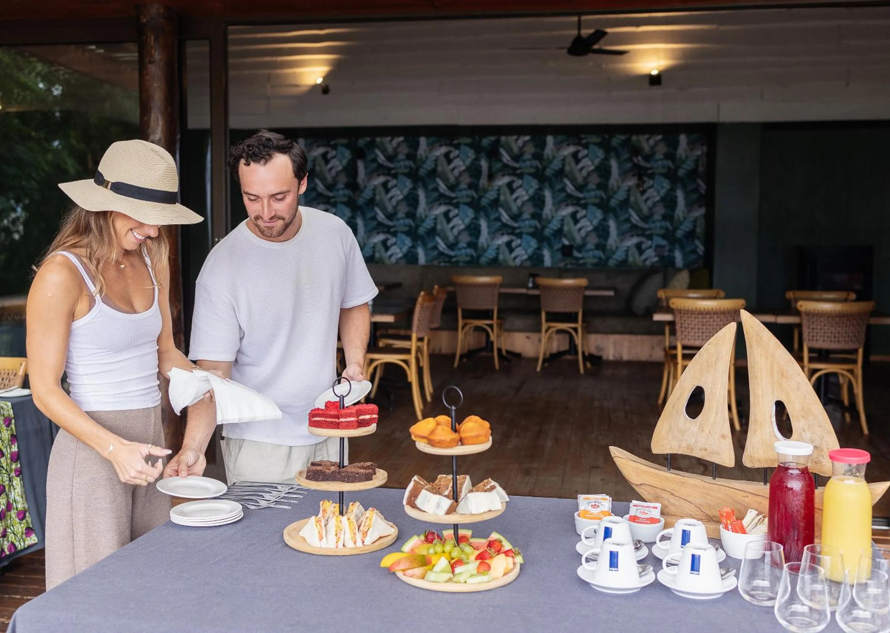 People in Malkoha Lake St Lucia