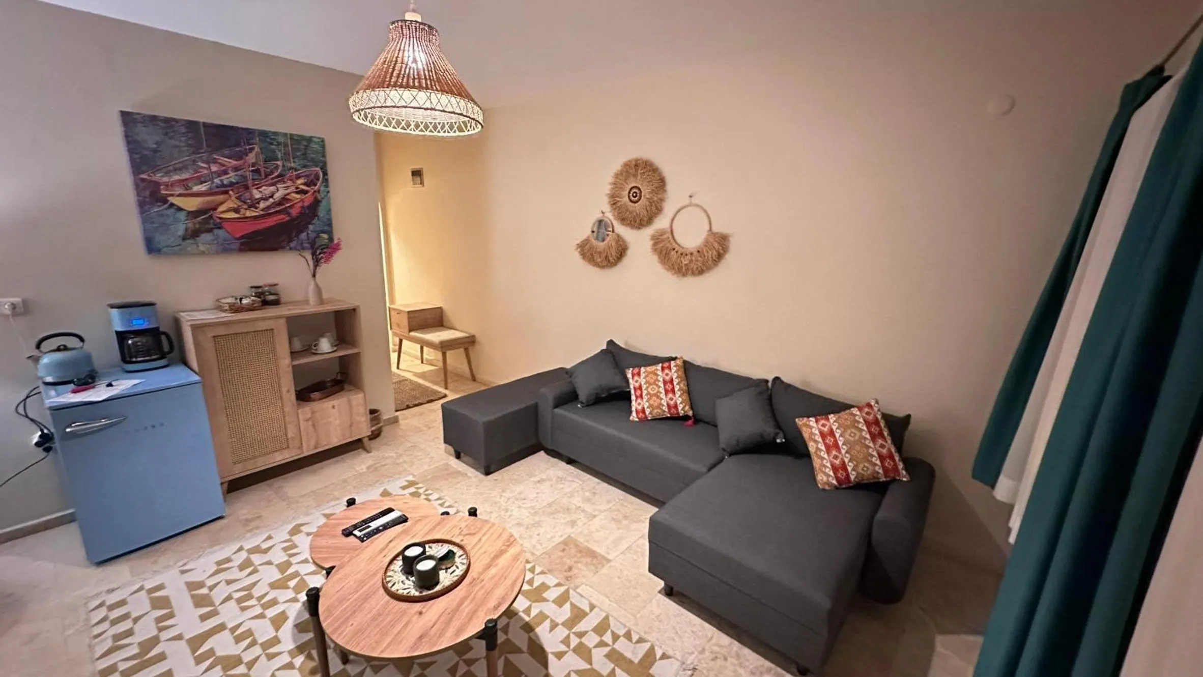 Bed in The Aegean Gate Hotel