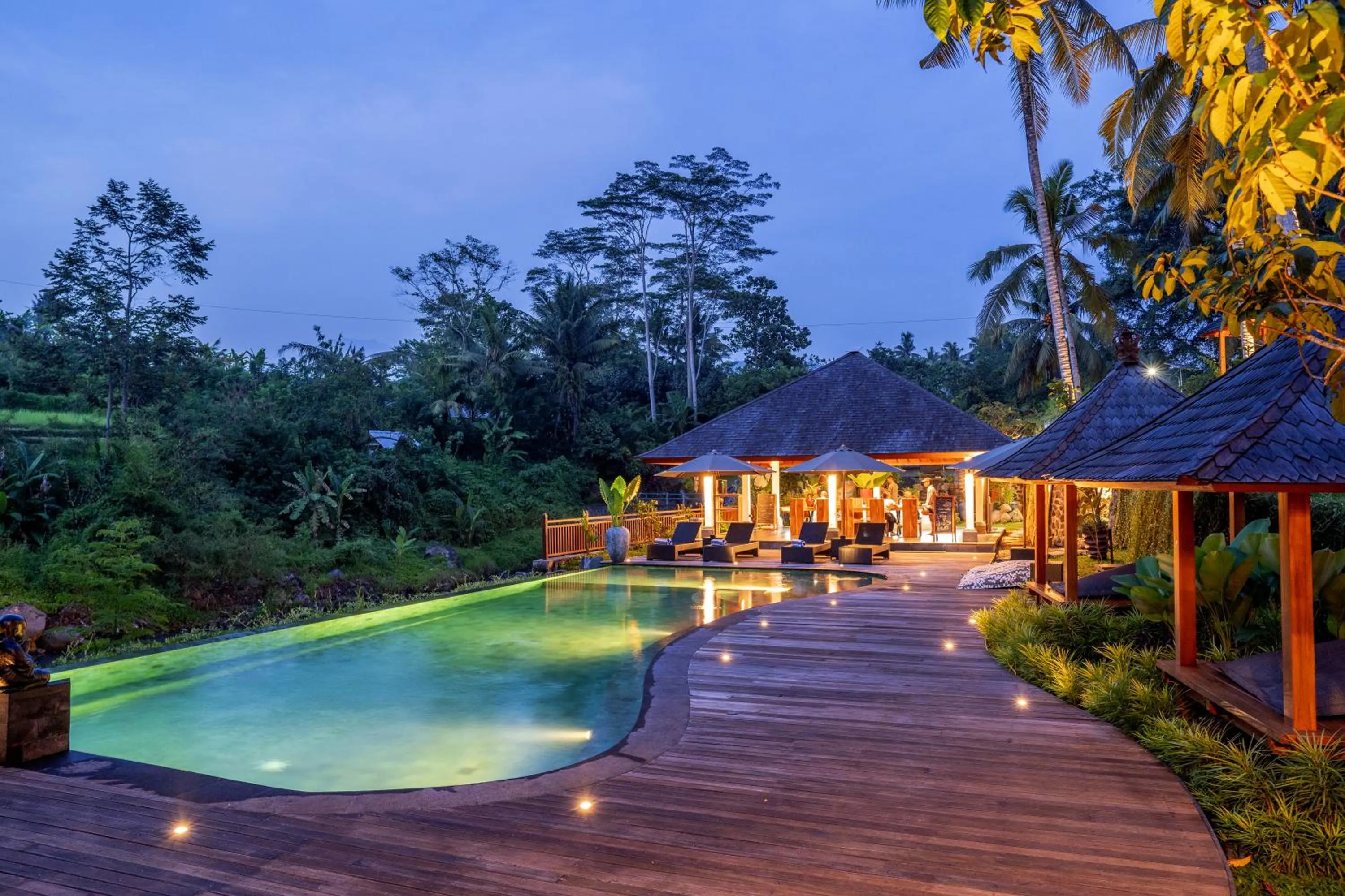 Swimming pool in Taman Swarga Villa Resort & Spa Sidemen