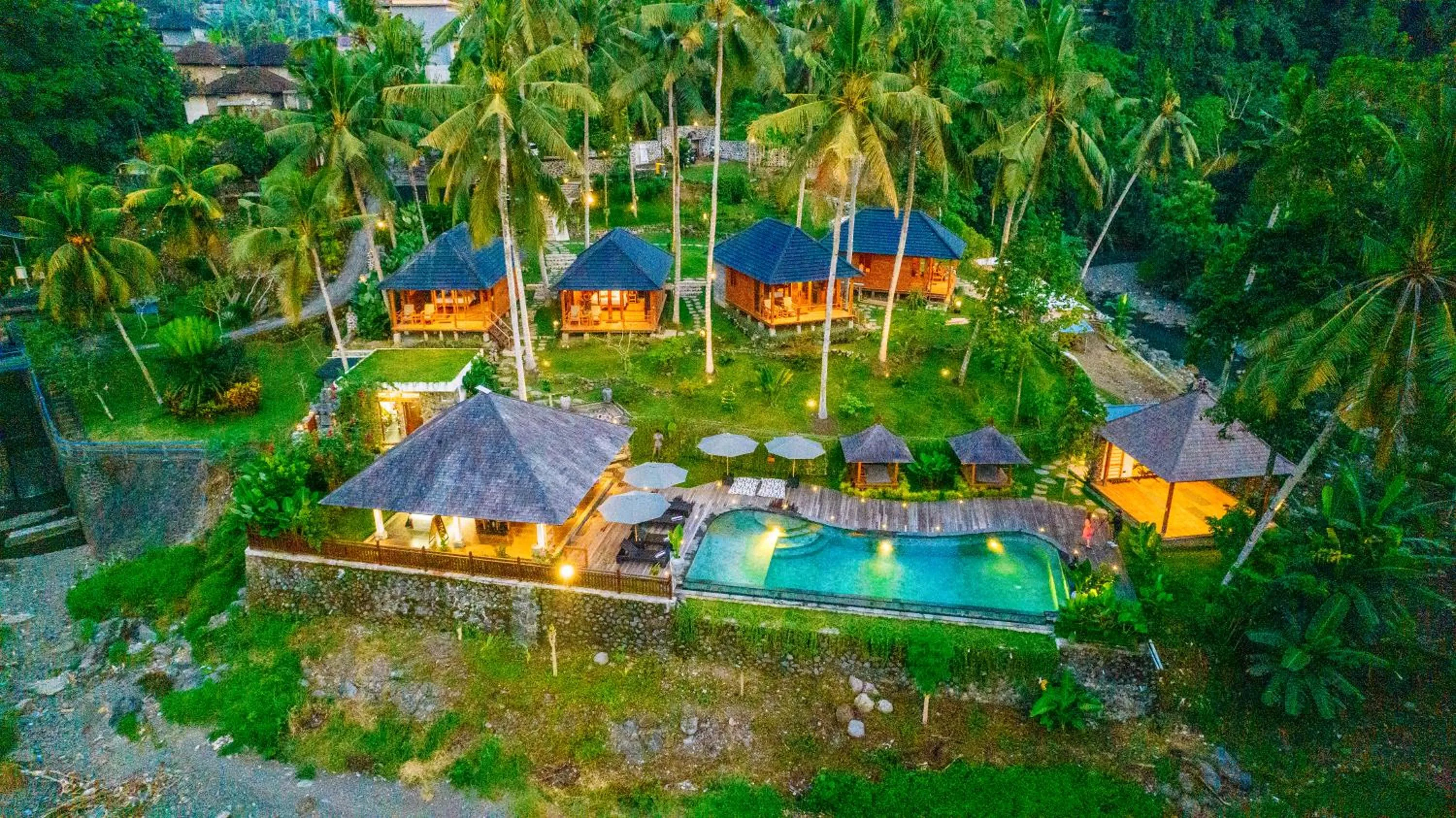 Pool view in Taman Swarga Villa Resort & Spa Sidemen