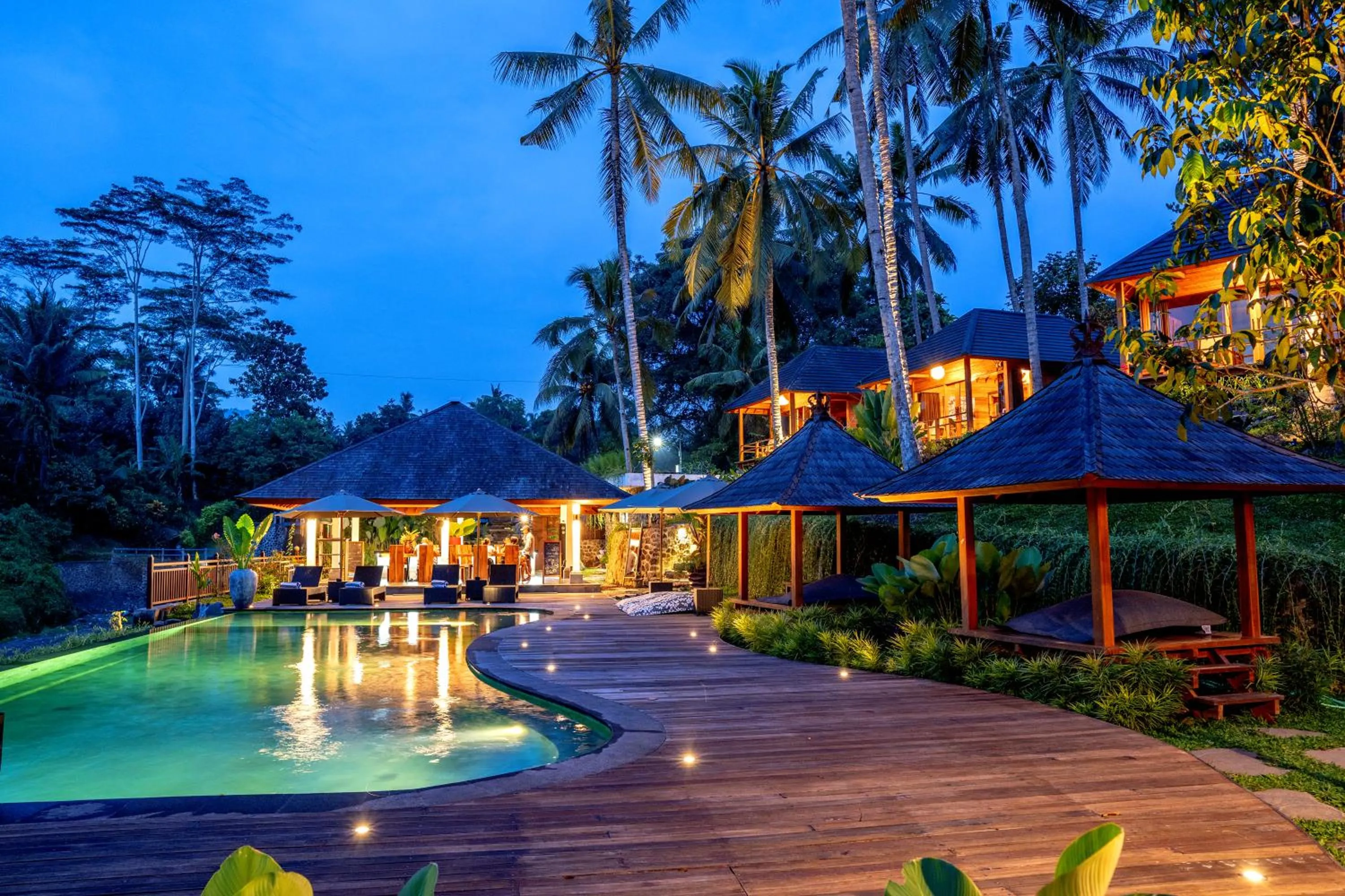 Swimming pool in Taman Swarga Villa Resort & Spa Sidemen