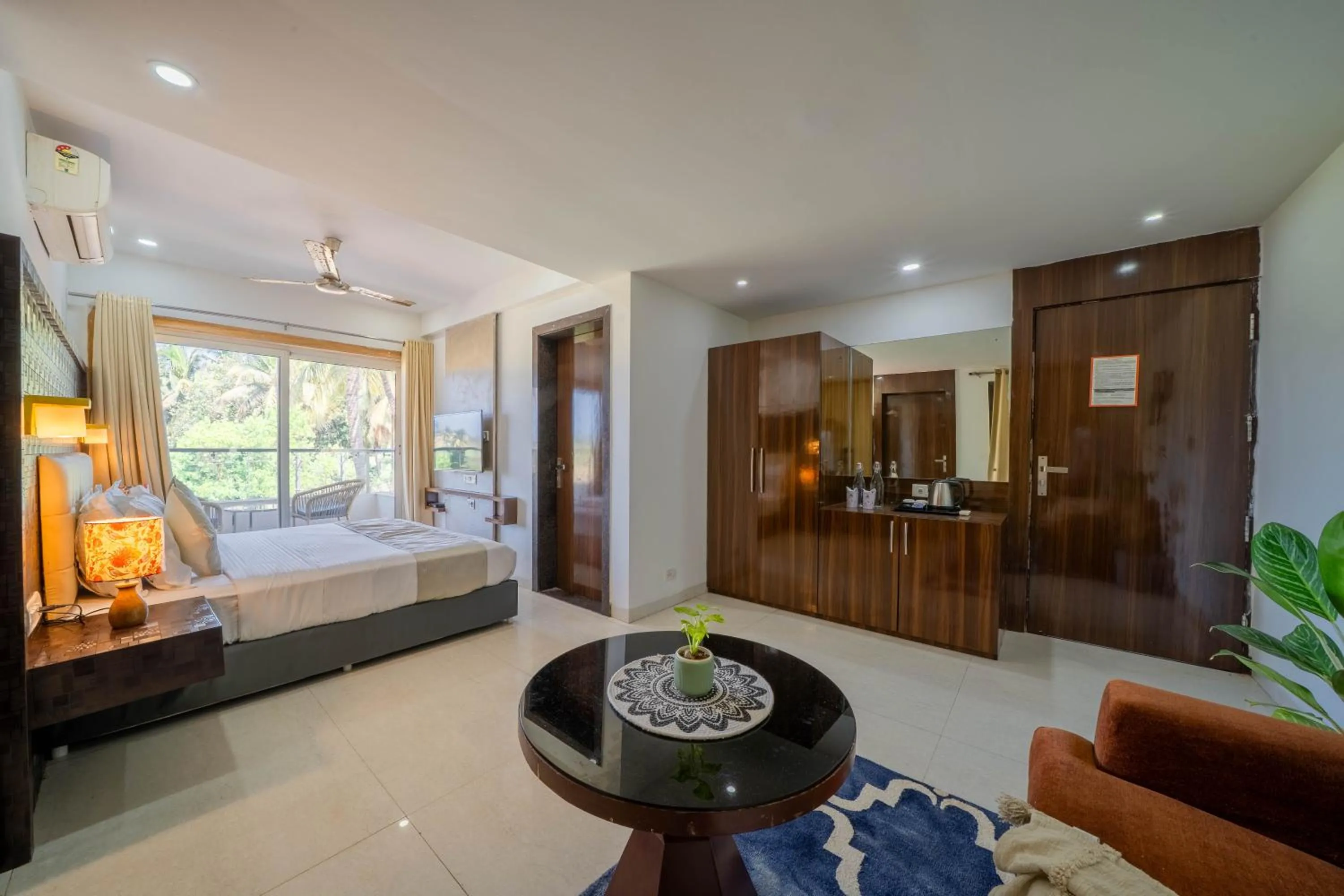 Bed in Perfectstayz Premium Goa Continental Baga