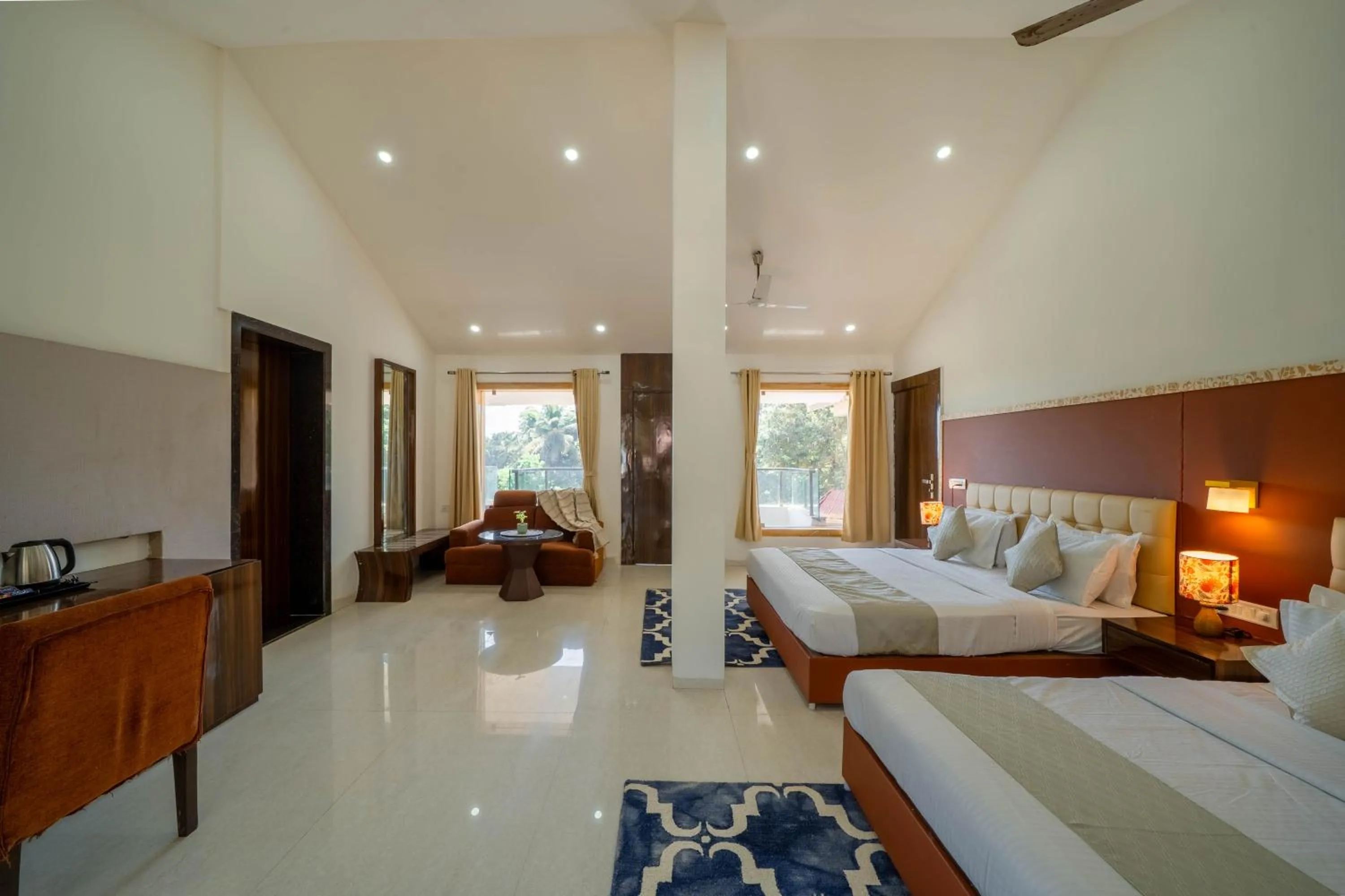 Bed in Perfectstayz Premium Goa Continental Baga