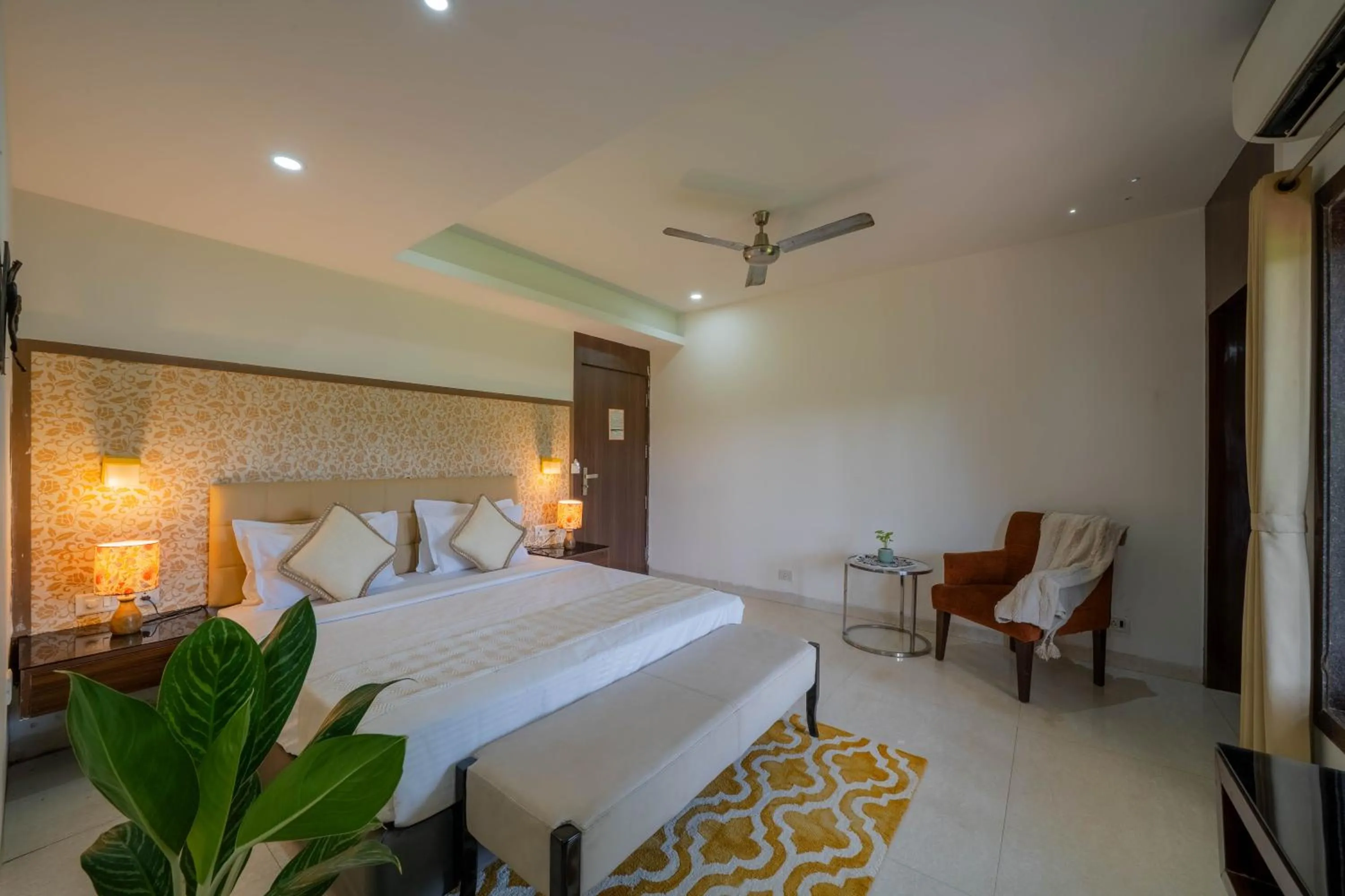 Bed in Perfectstayz Premium Goa Continental Baga