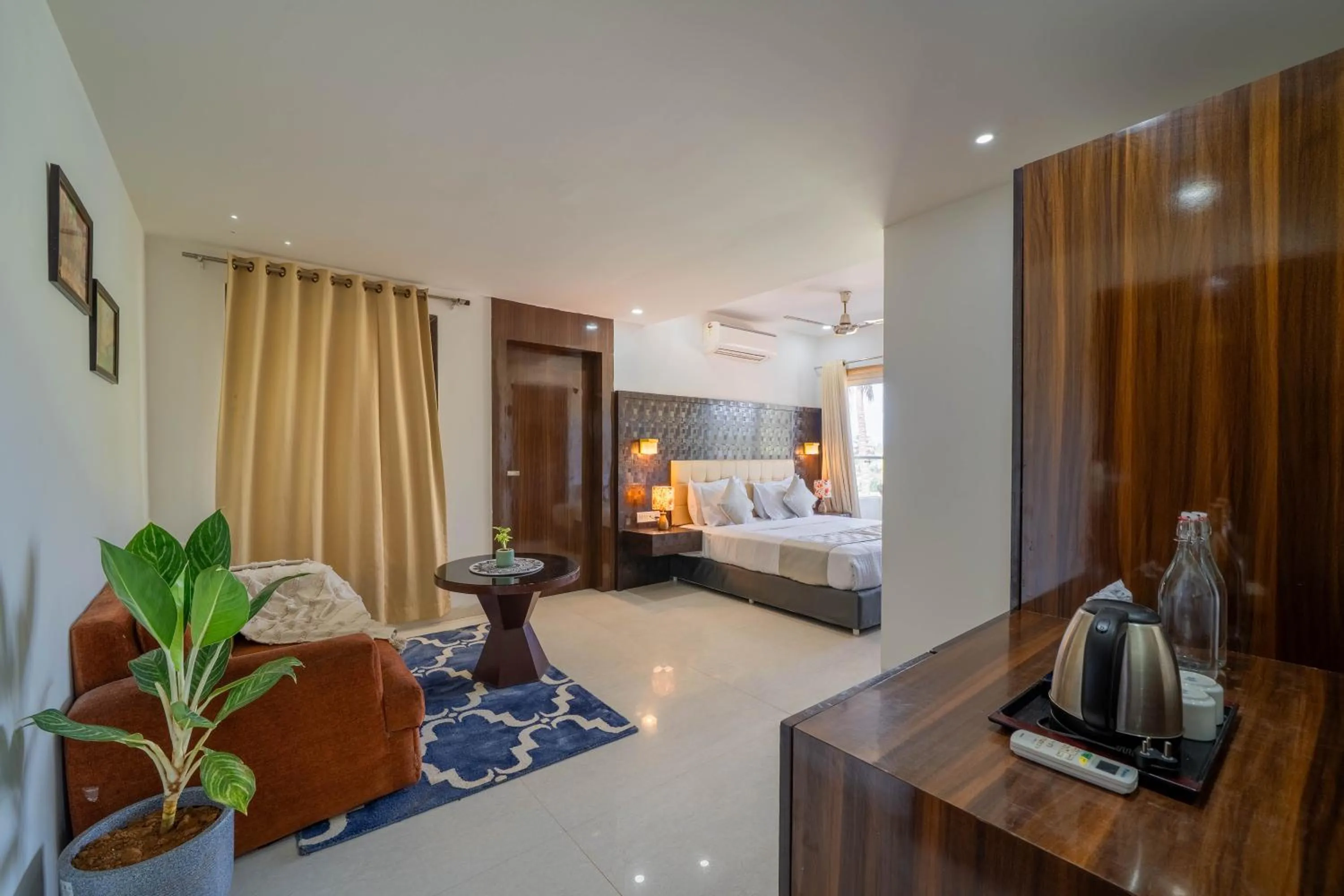 Bed in Perfectstayz Premium Goa Continental Baga