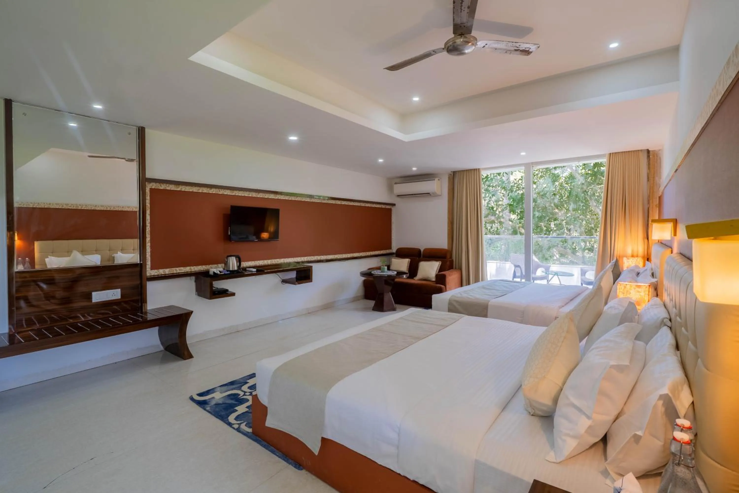 Bed in Perfectstayz Premium Goa Continental Baga