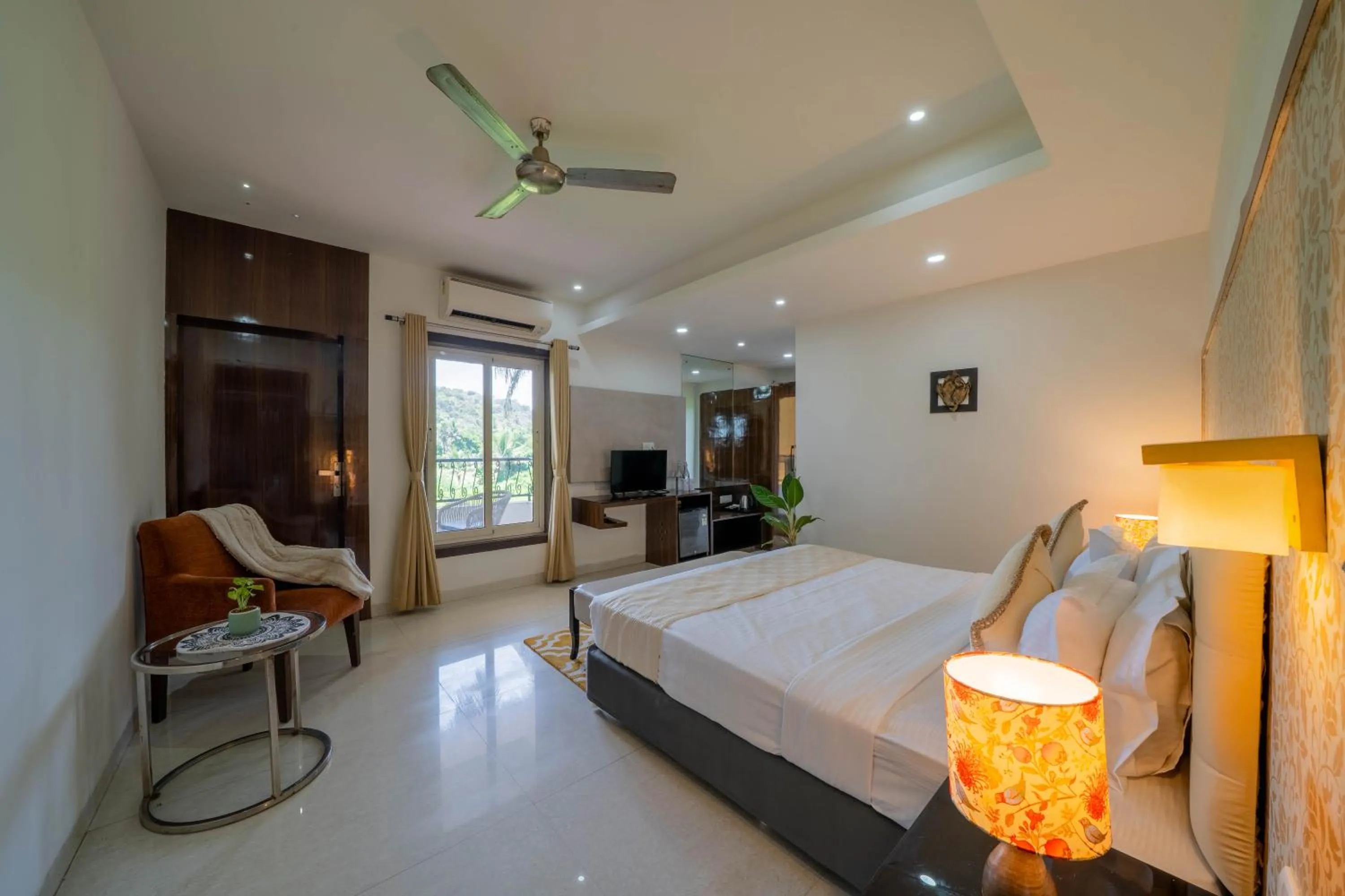 Bed in Perfectstayz Premium Goa Continental Baga