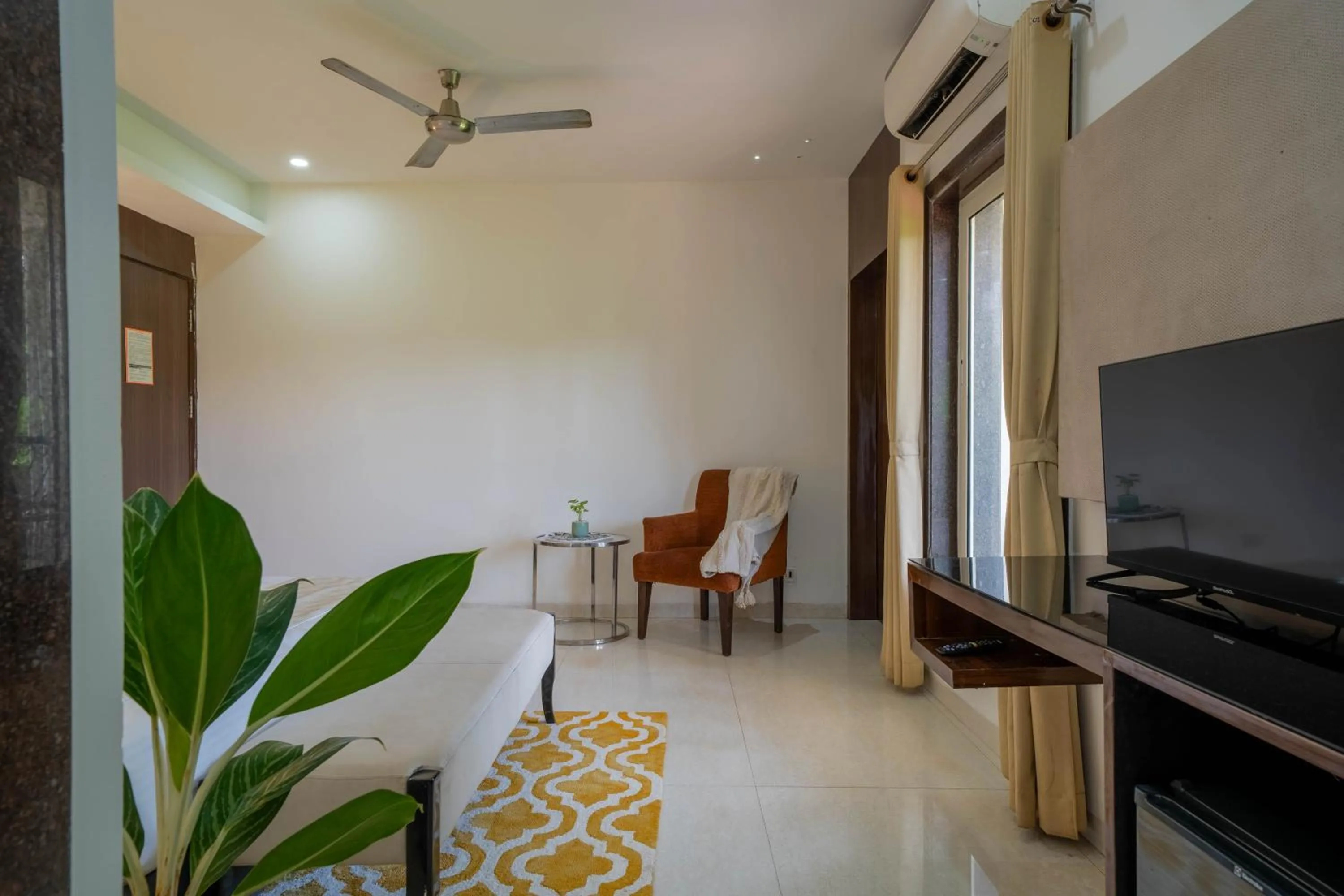 Bed in Perfectstayz Premium Goa Continental Baga