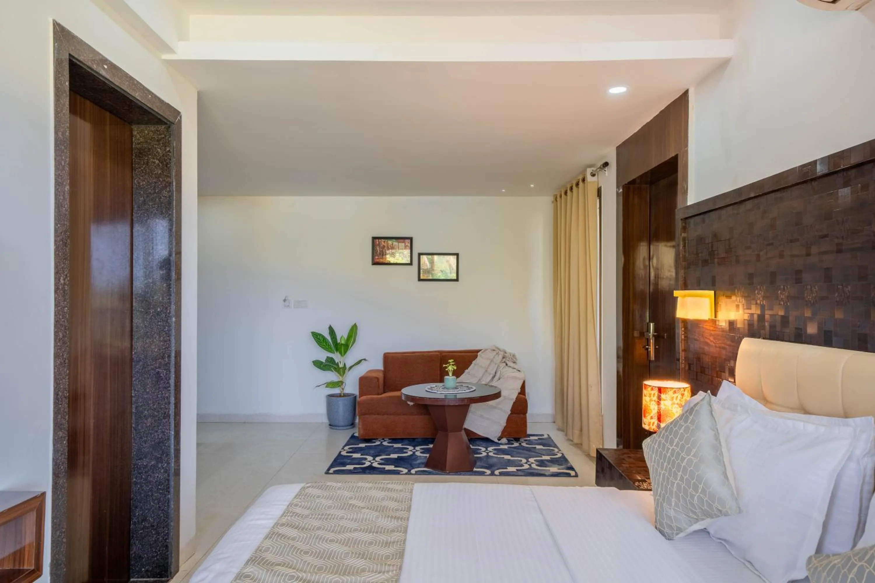 Bed in Perfectstayz Premium Goa Continental Baga