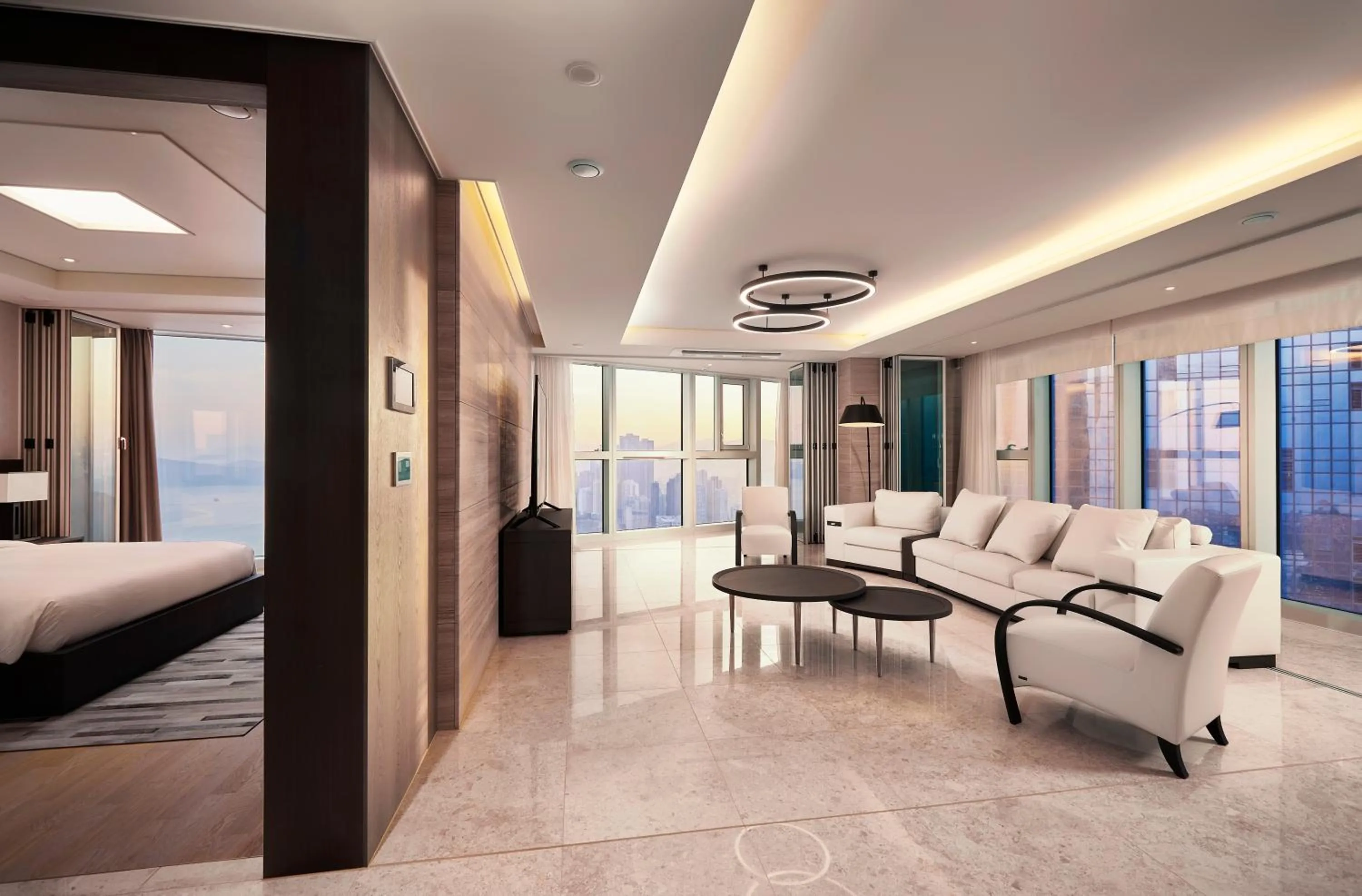 Living room, Bed in New CZ LCT Residence