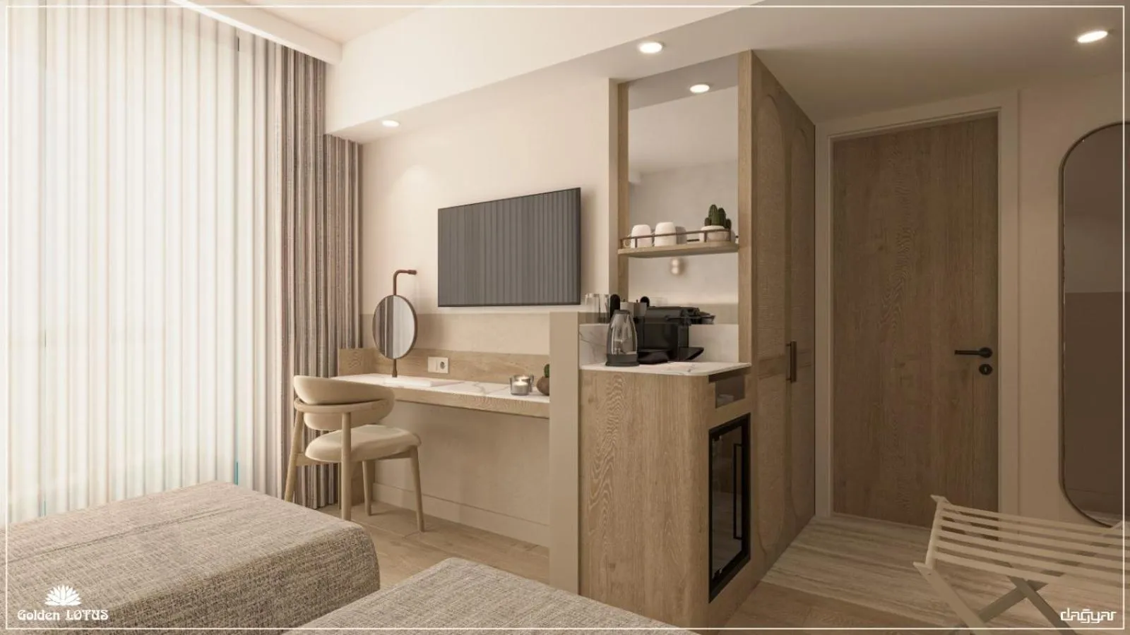 Coffee/tea facilities in Golden Lotus Hotel