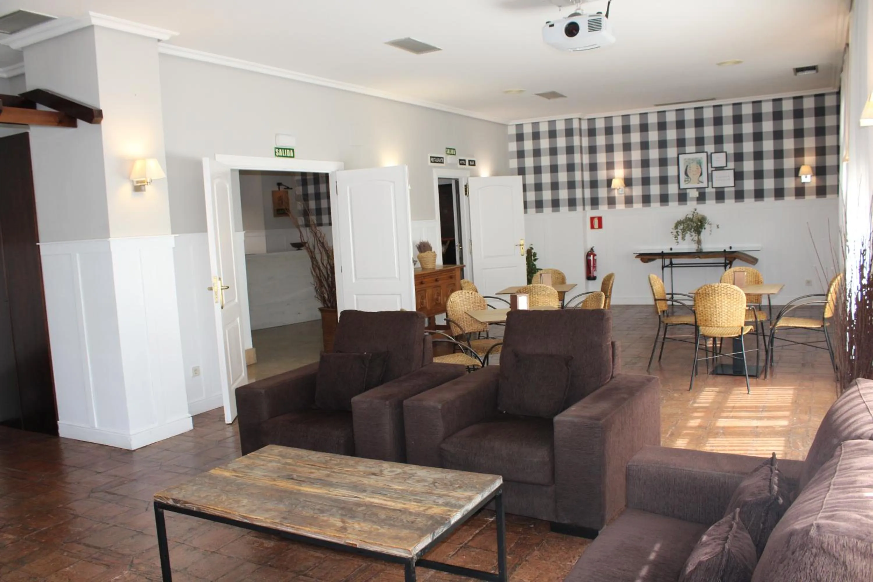 Seating area in Albergue Jakue