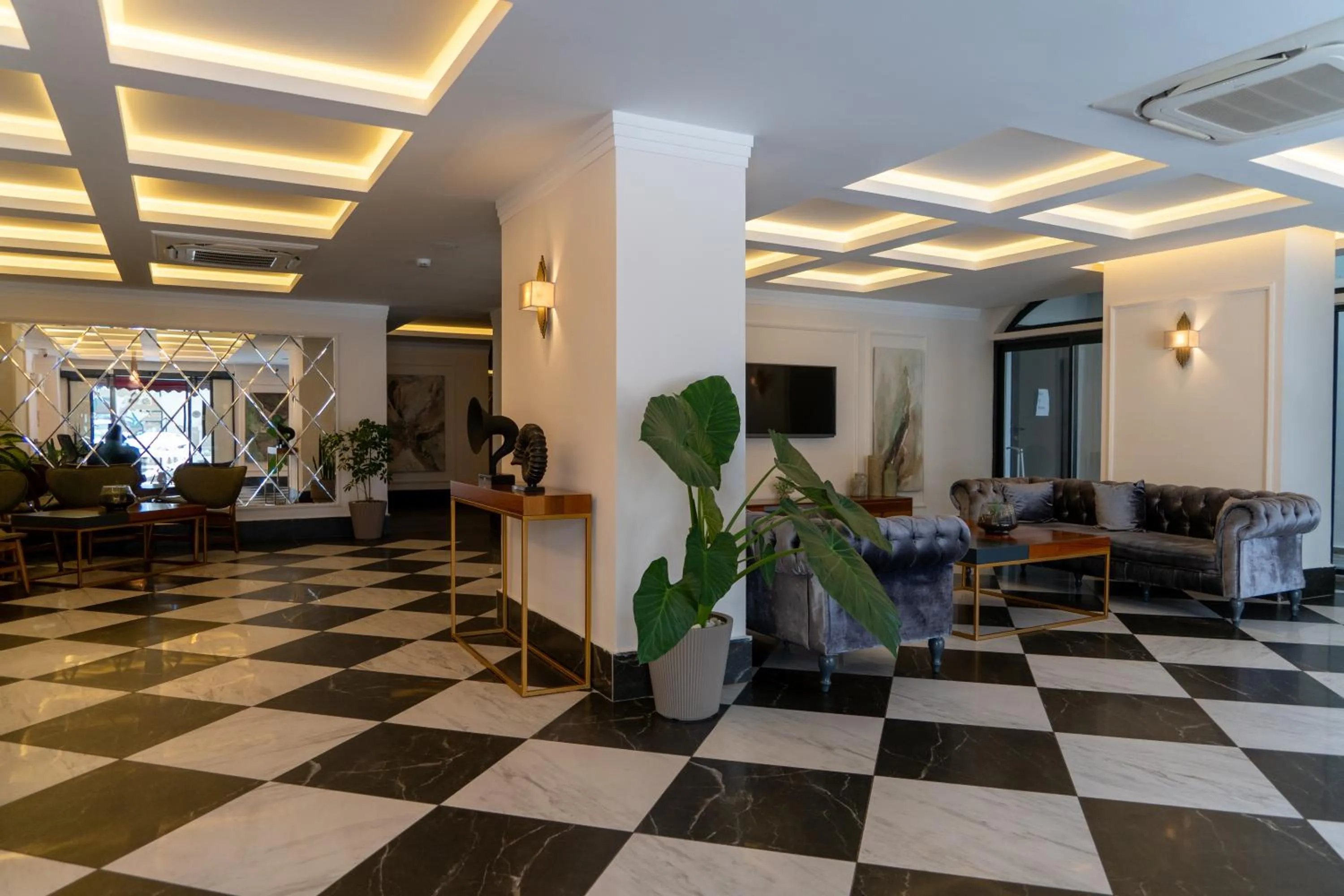 Seating area in Brow City Kaş