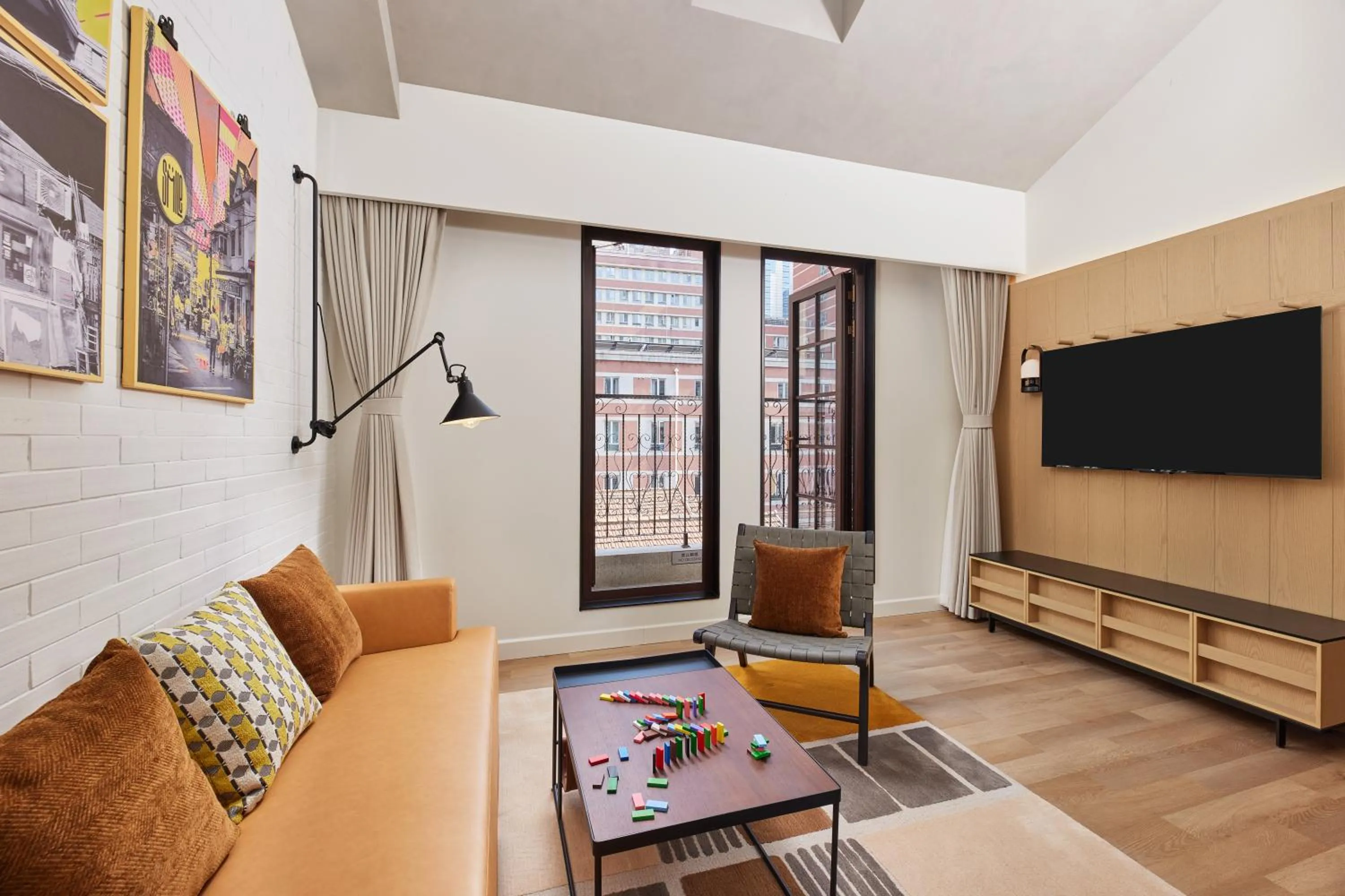 Living room in Moxy Shanghai Putuo