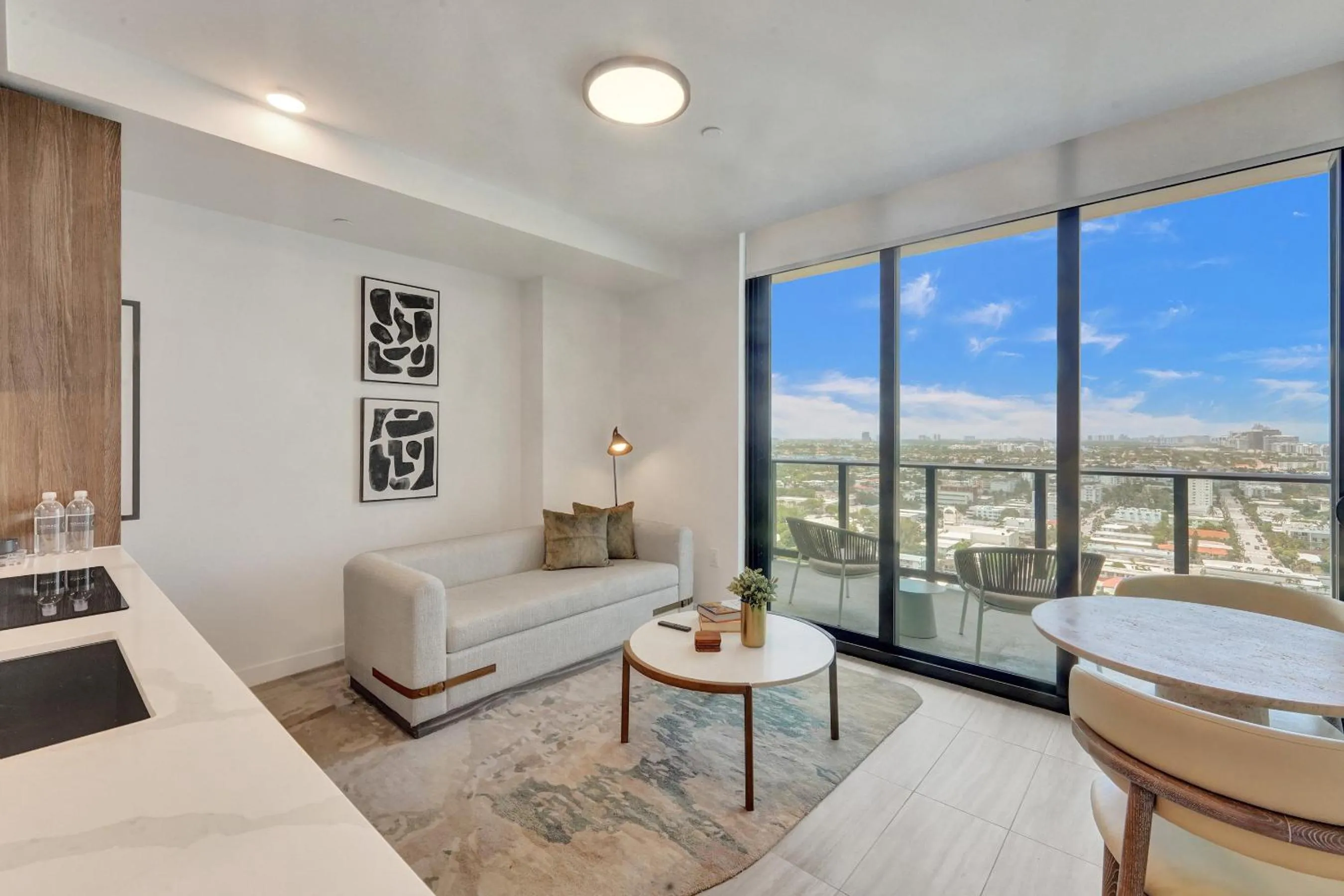Living room, Bed in 72 Park by Nomada Residences