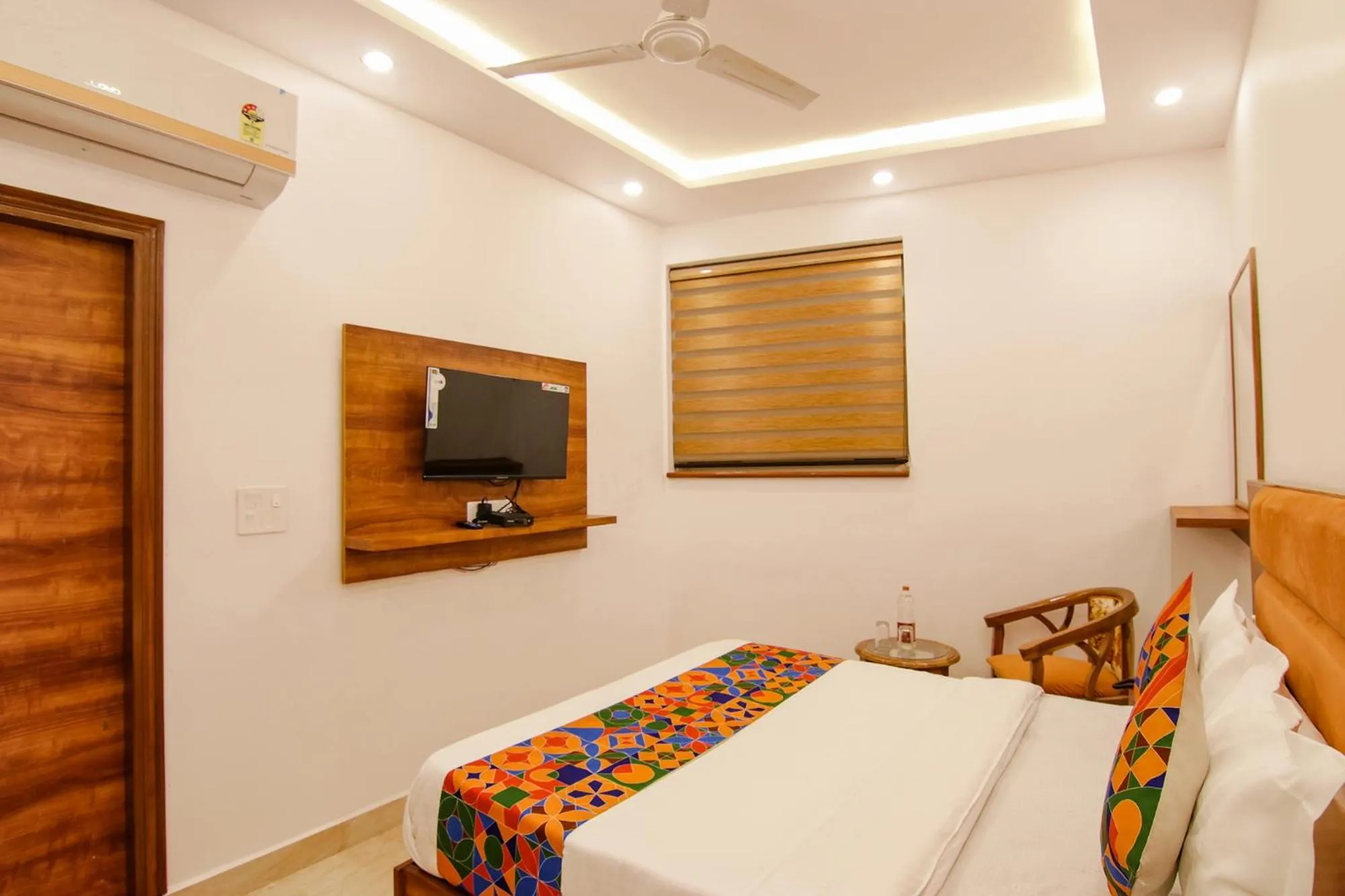 Bed in FabHotel Ambassador