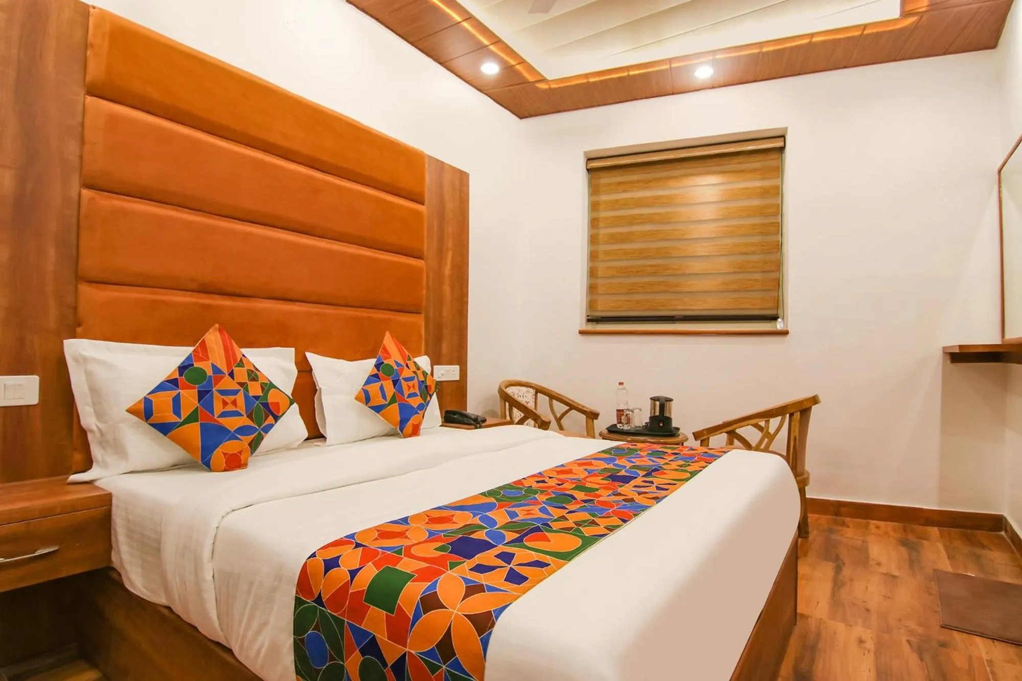 Bed in FabHotel Ambassador