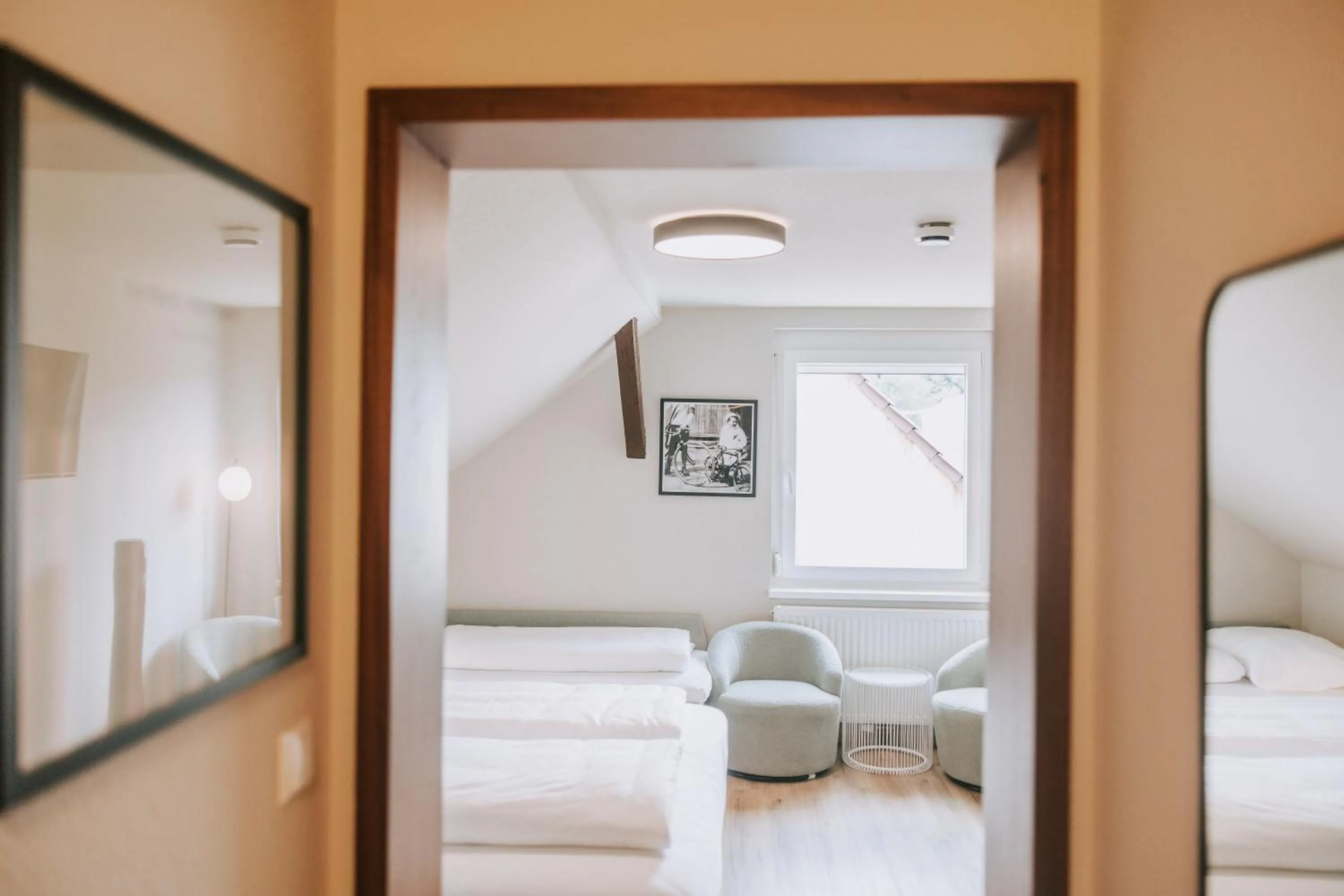 Bed in Velotique Hotel Angelika - Self-Check-in