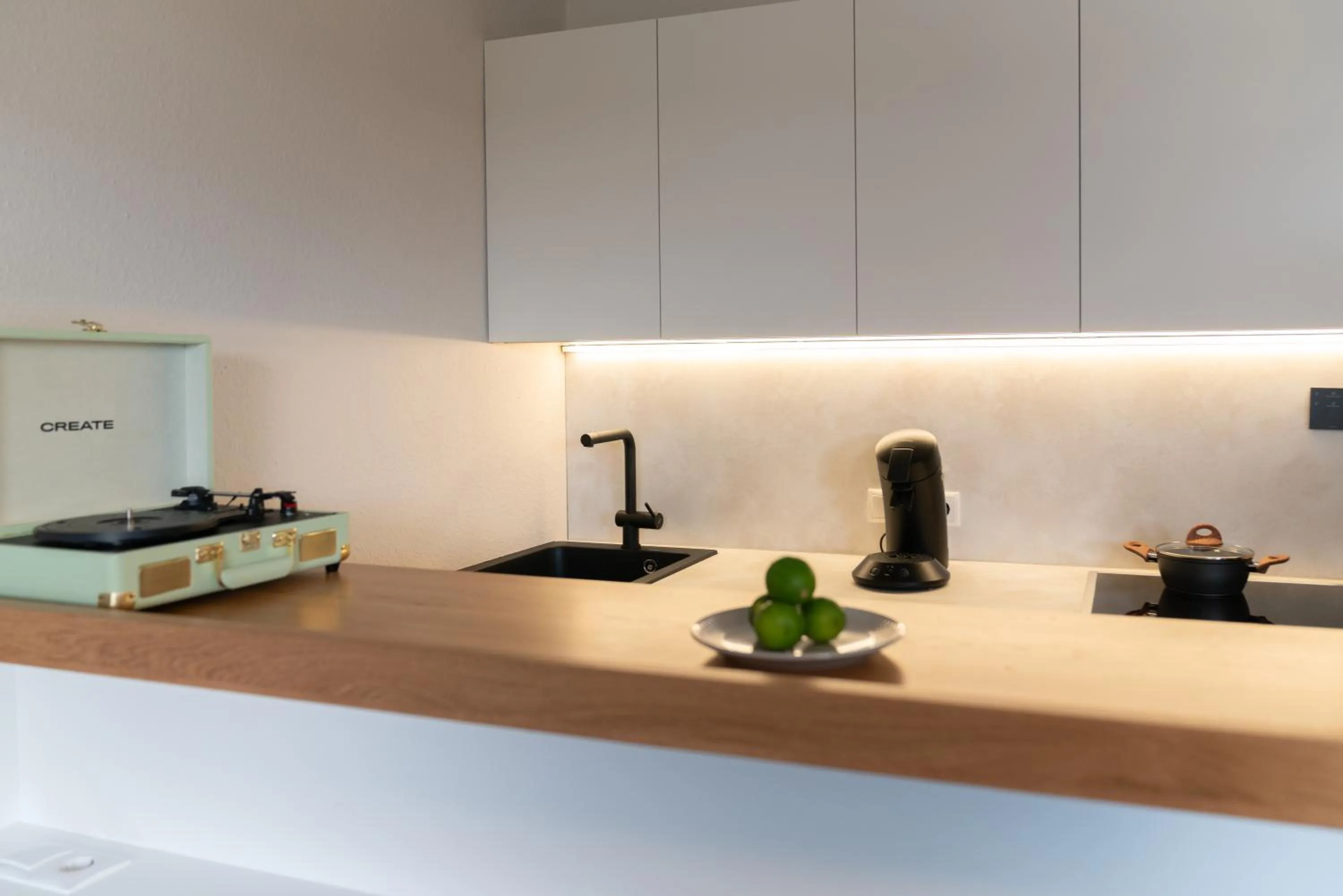 Kitchen or kitchenette in Velotique Hotel Angelika - Self-Check-in