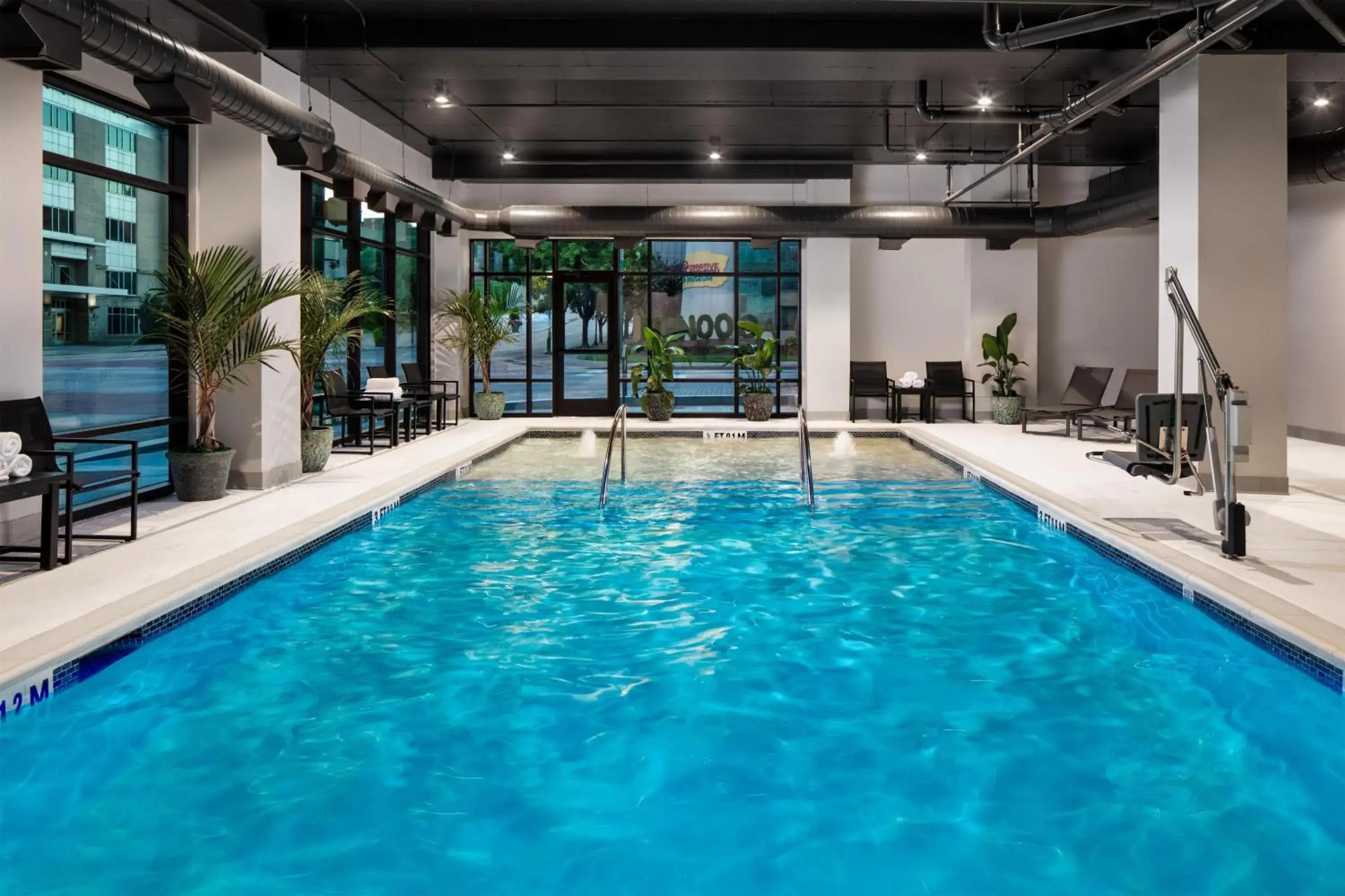 Pool view in Embassy Suites By Hilton Chattanooga Downtown Pool view in Embassy Suites By Hilton Chattanooga Downtown