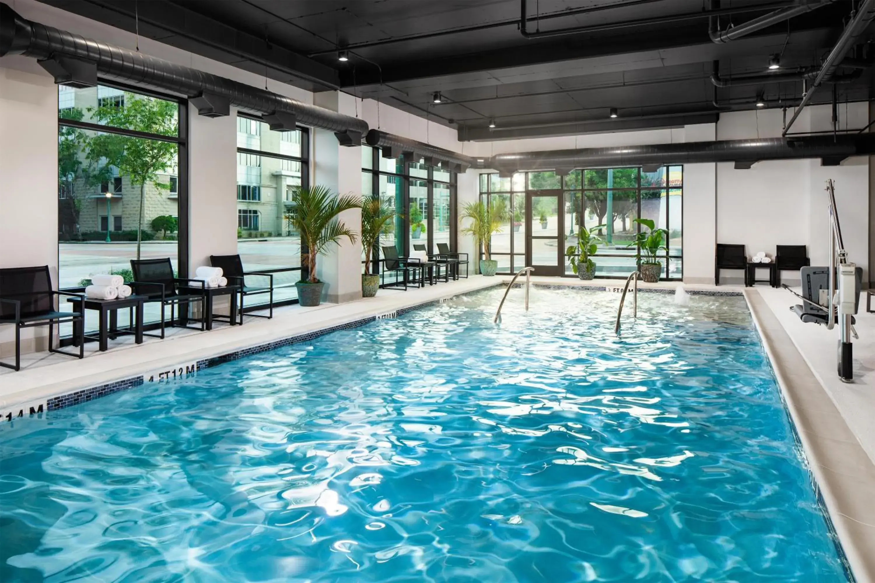 Pool view in Embassy Suites By Hilton Chattanooga Downtown Pool view in Embassy Suites By Hilton Chattanooga Downtown