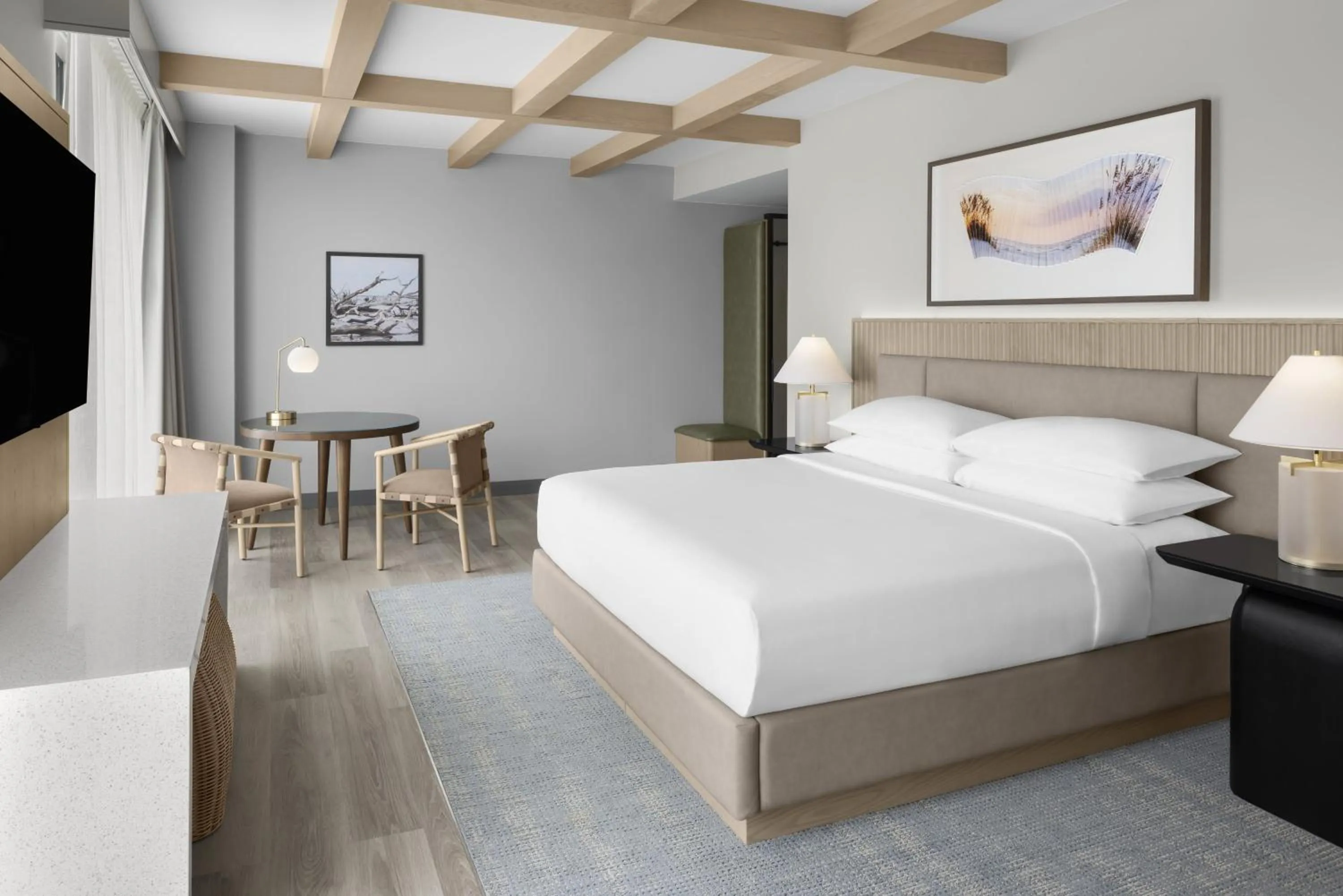 Bedroom, Bed in Hilton Jacksonville At Mayo Clinic