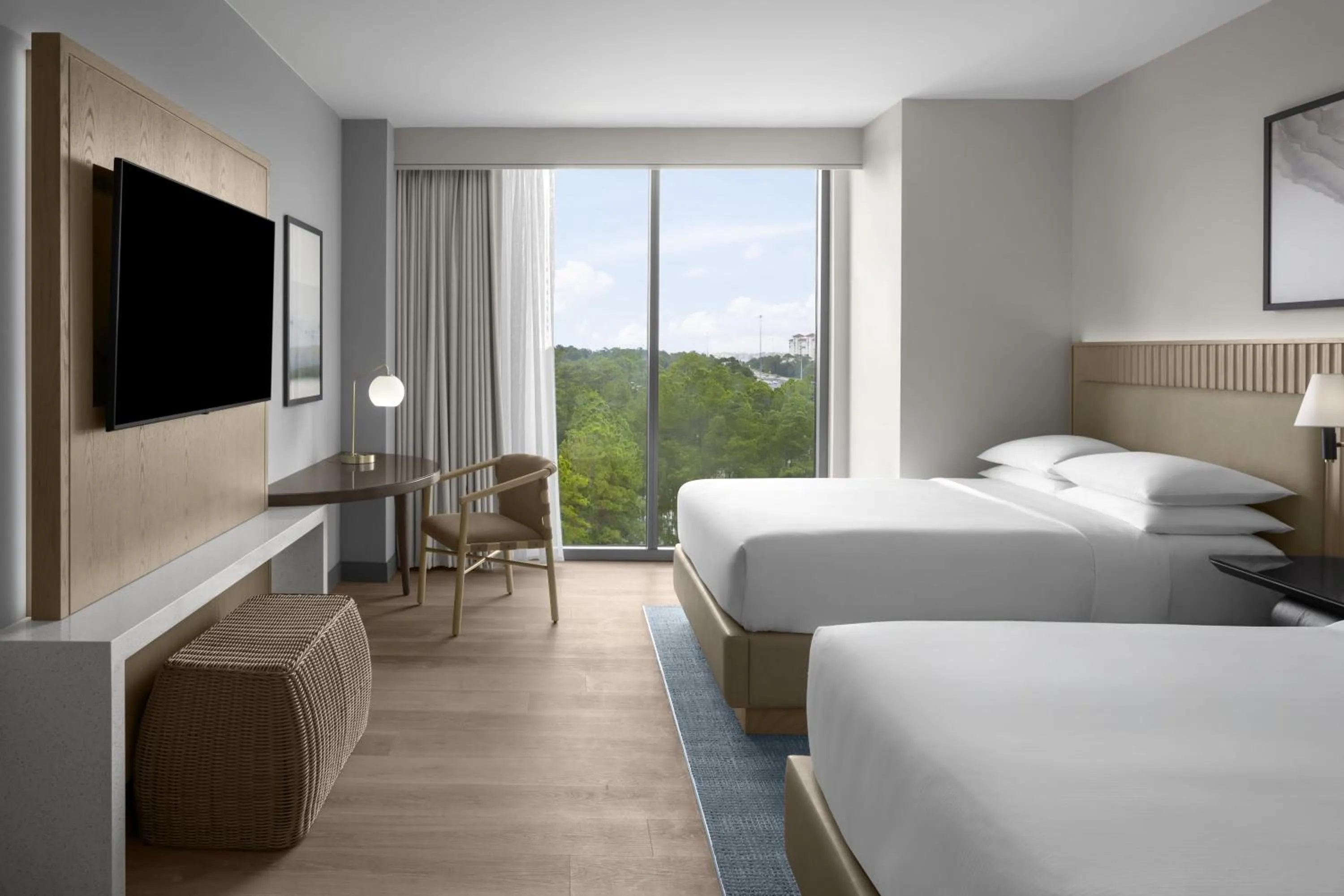 Bedroom, Bed in Hilton Jacksonville At Mayo Clinic