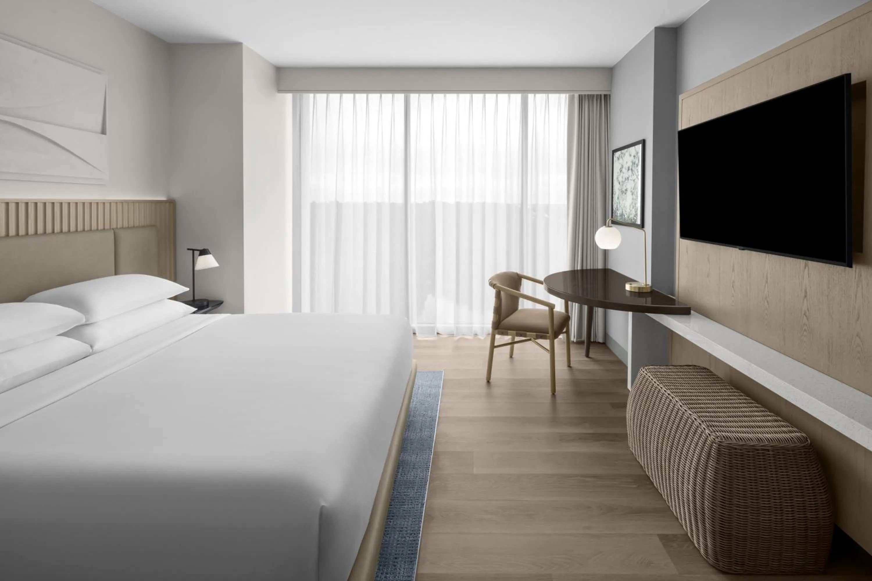 Bedroom, Bed in Hilton Jacksonville At Mayo Clinic