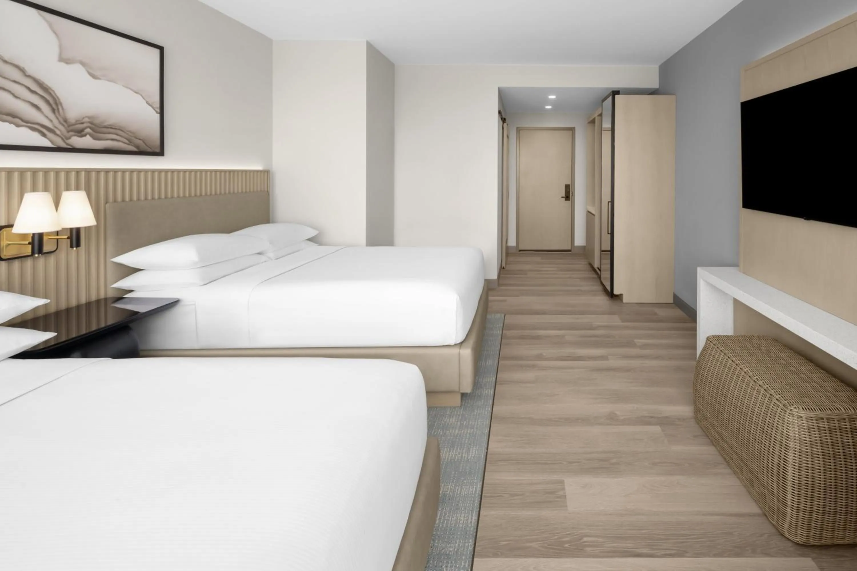 Bedroom, Bed in Hilton Jacksonville At Mayo Clinic