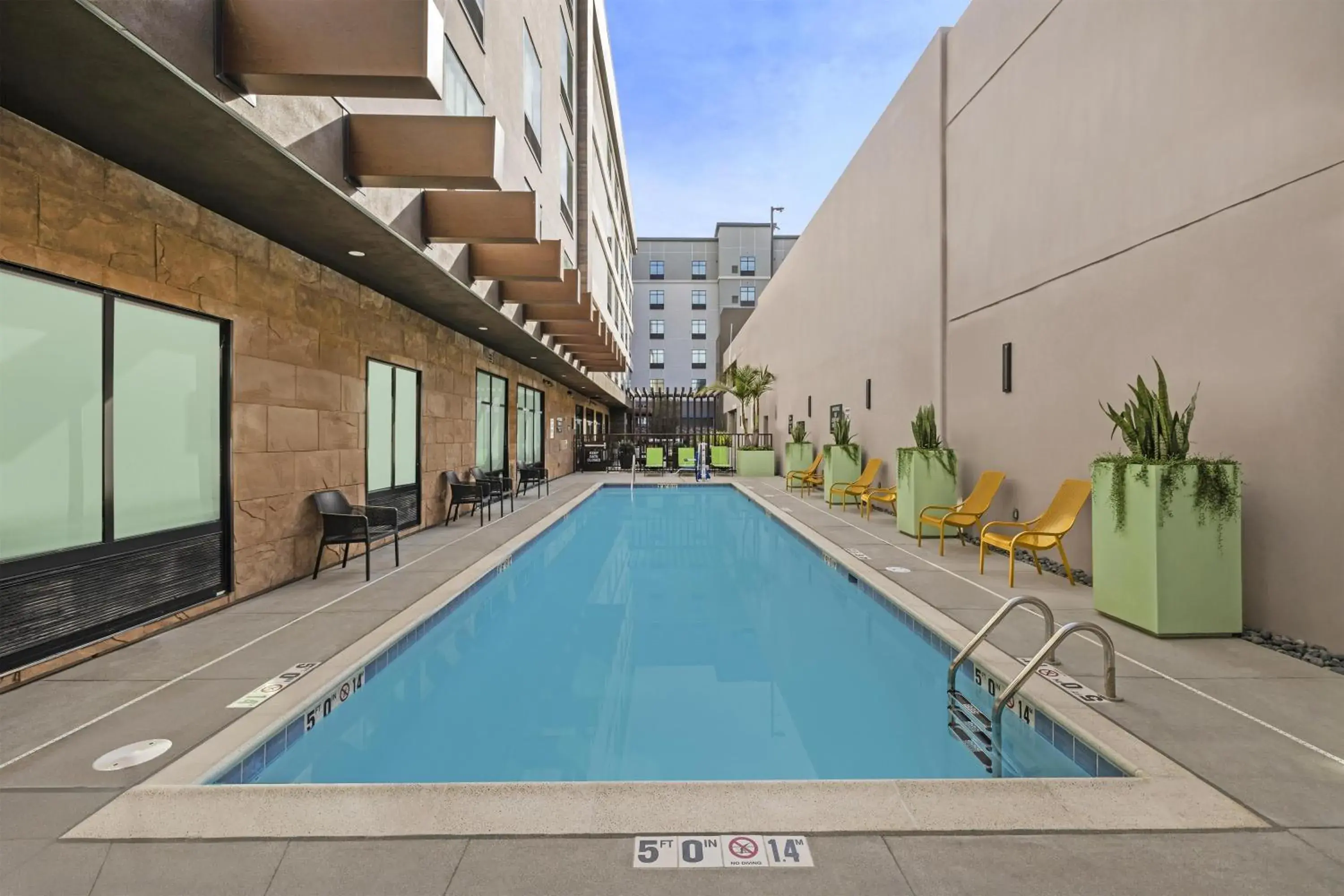 Pool view in Home2 Suites By Hilton Riverside Downtown Pool view in Home2 Suites By Hilton Riverside Downtown