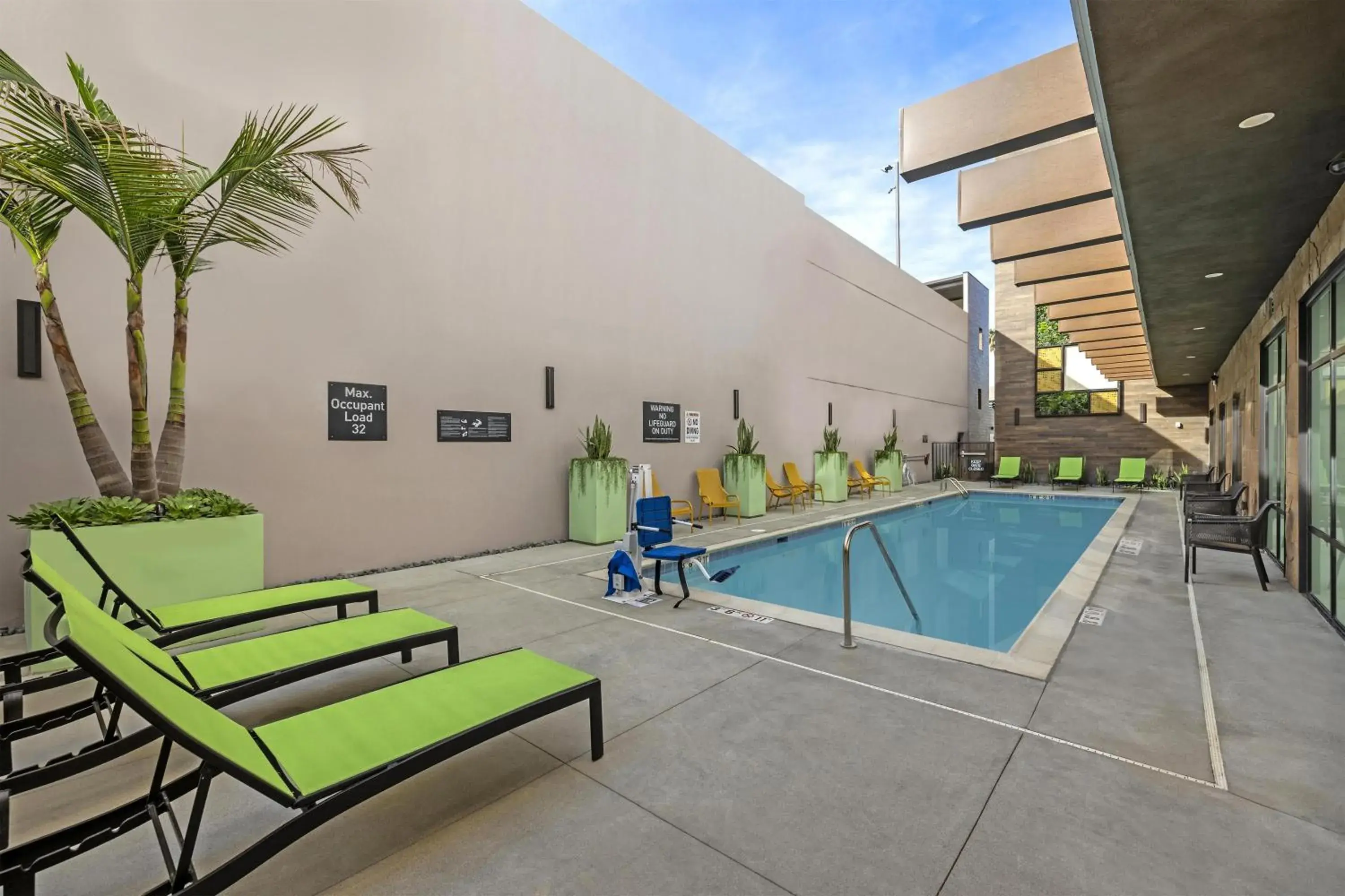 Pool view in Home2 Suites By Hilton Riverside Downtown Pool view in Home2 Suites By Hilton Riverside Downtown