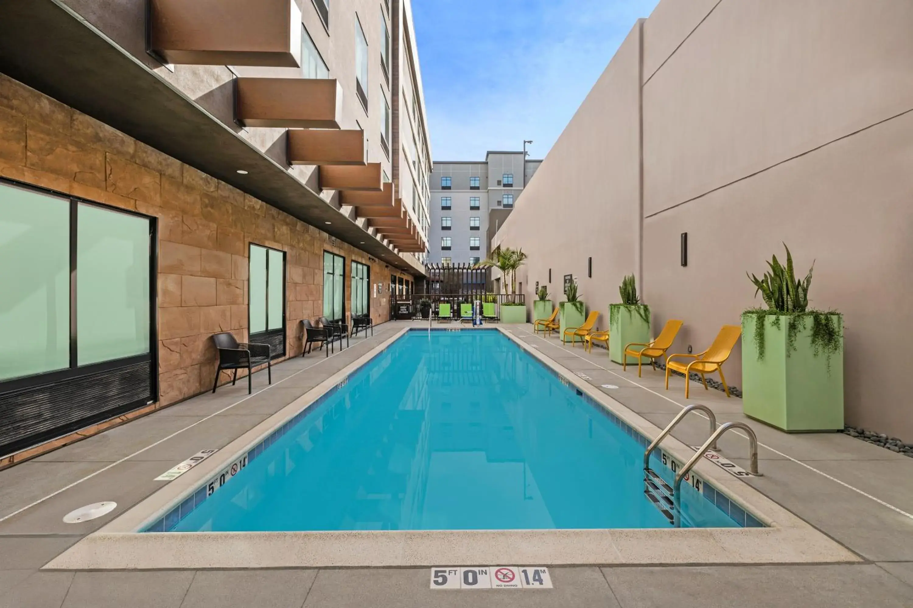 Swimming pool in Home2 Suites By Hilton Riverside Downtown Swimming pool in Home2 Suites By Hilton Riverside Downtown