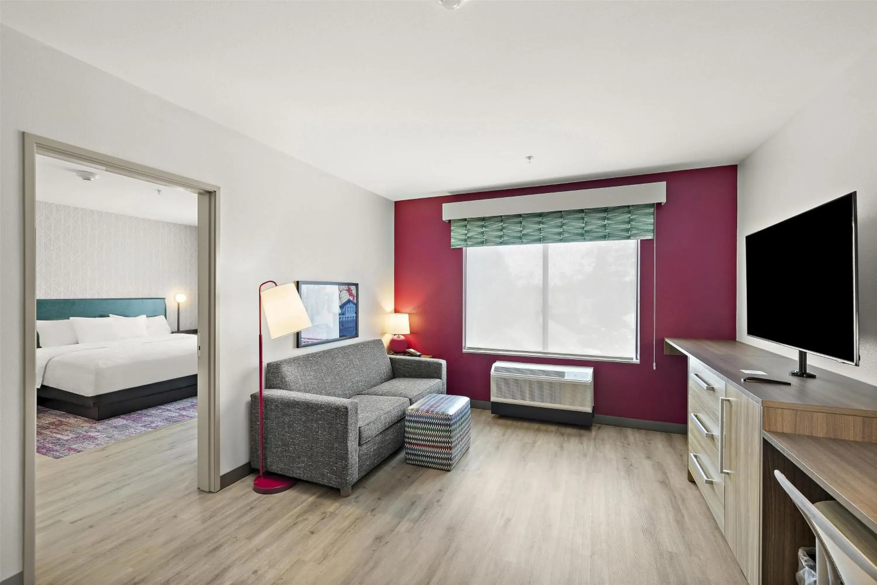 Bed in Home2 Suites By Hilton Riverside Downtown Bed in Home2 Suites By Hilton Riverside Downtown