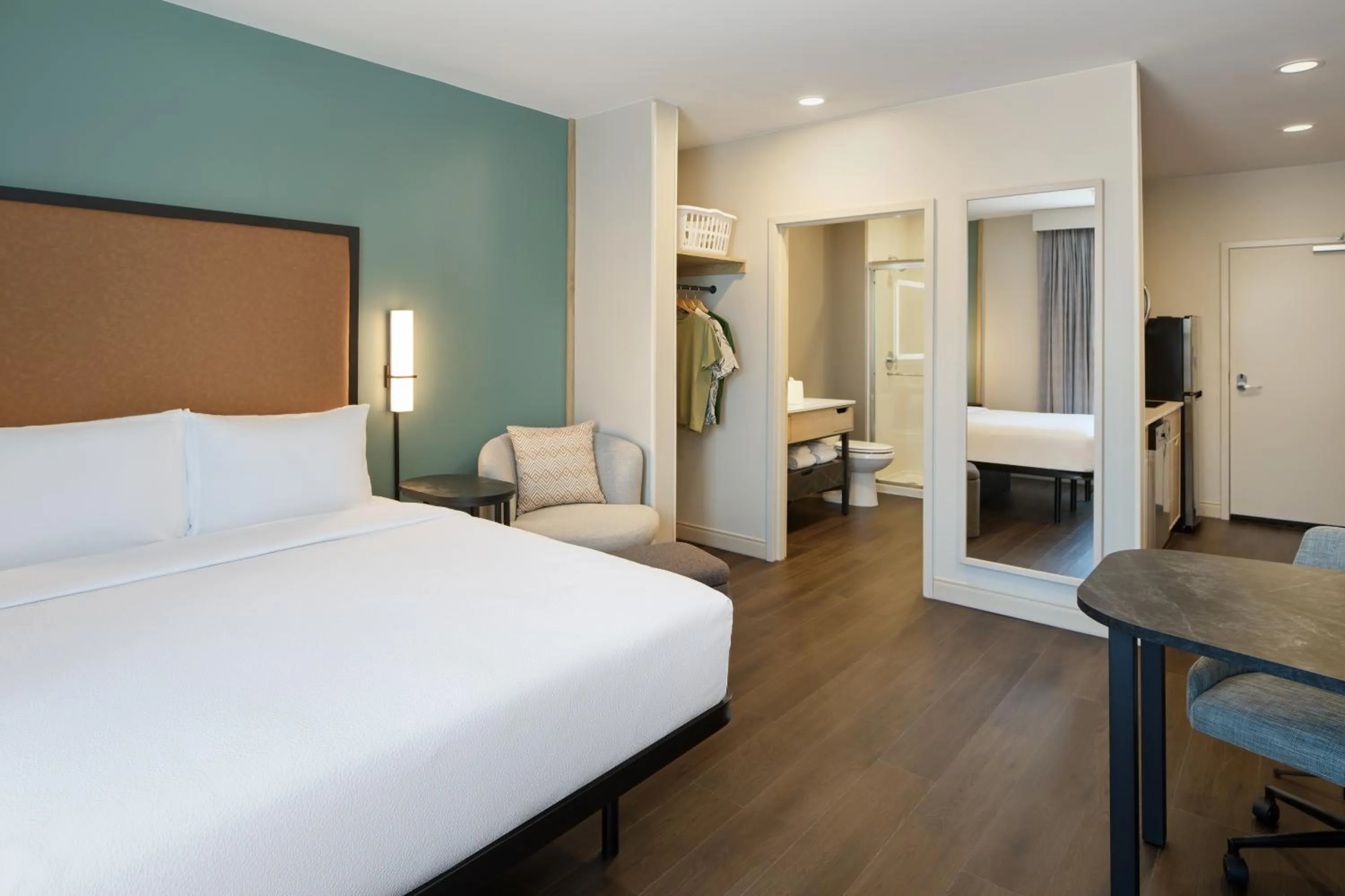 Bedroom, Bed in LivSmart Studios By Hilton Tullahoma