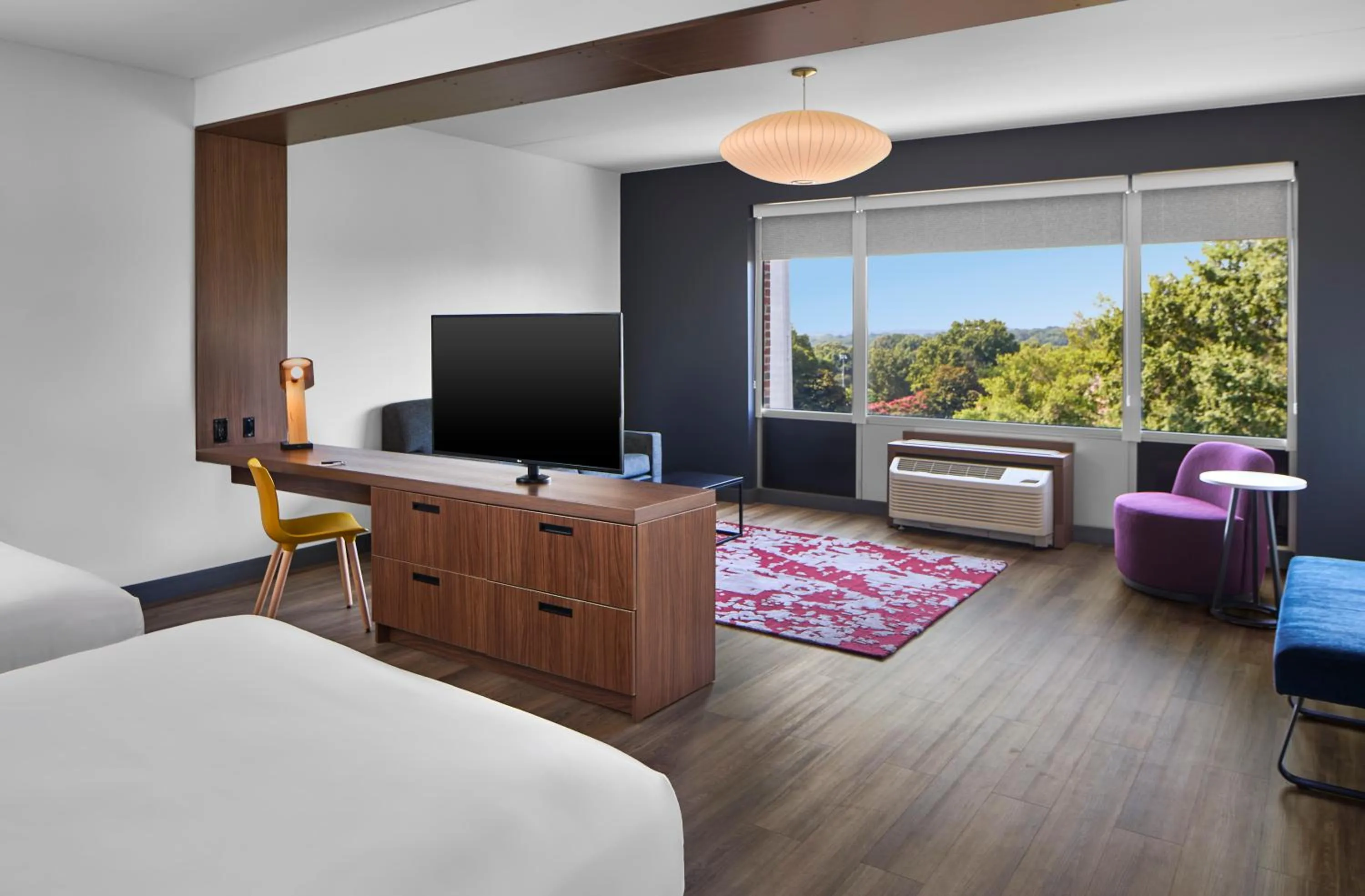 Bed in Aloft Raleigh