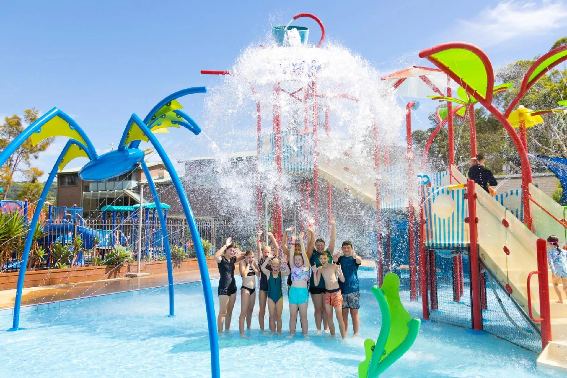 Aqua park in BIG4 Easts Beach Holiday Park