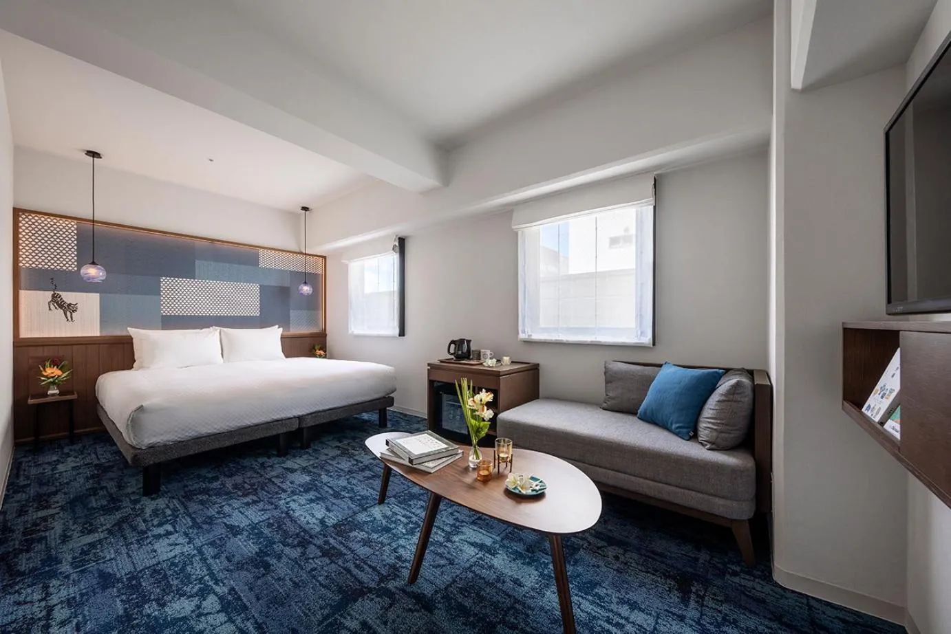 Bed in Estinate Hotel Naha