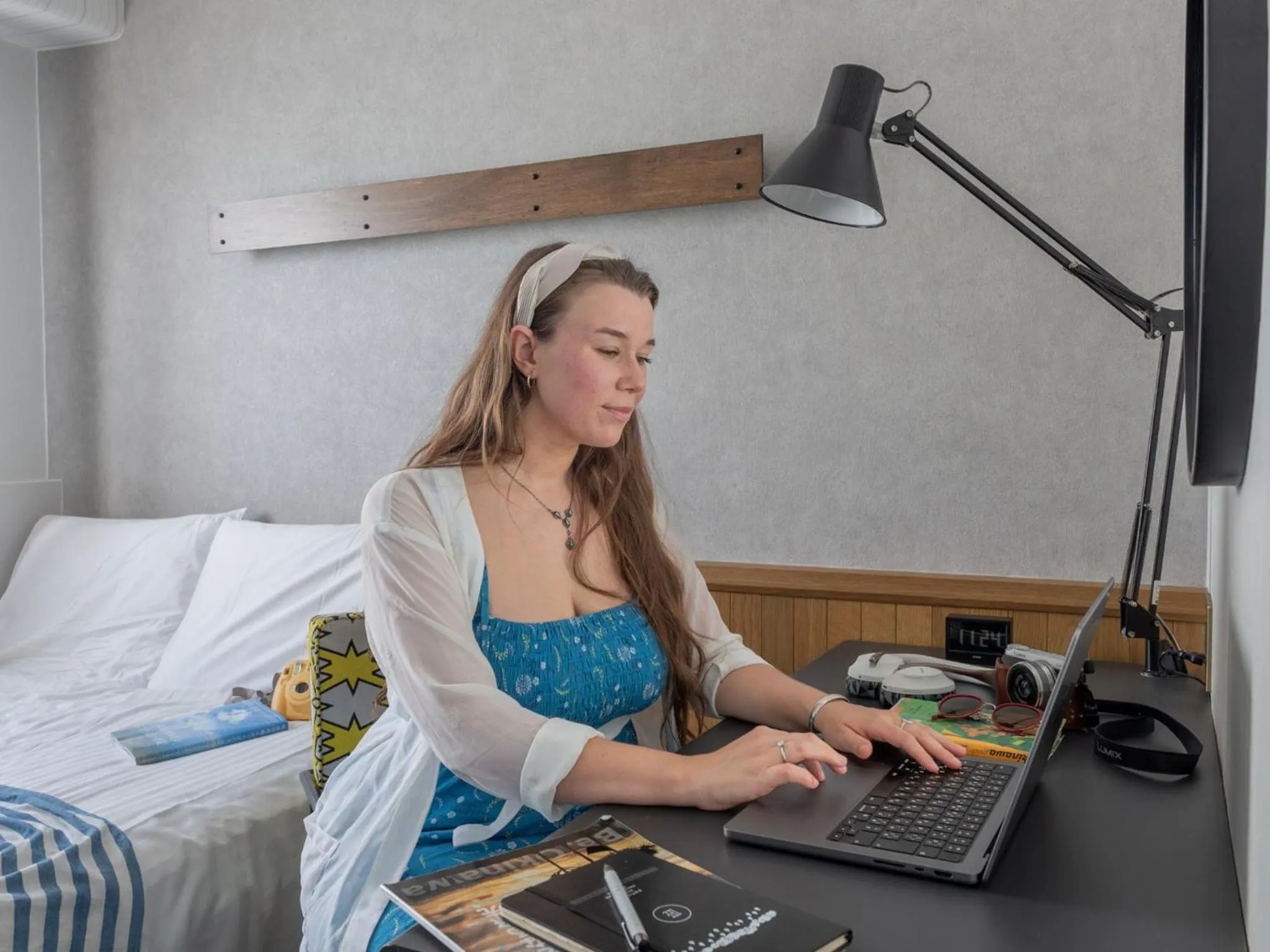 Bed in Estinate Hotel Naha